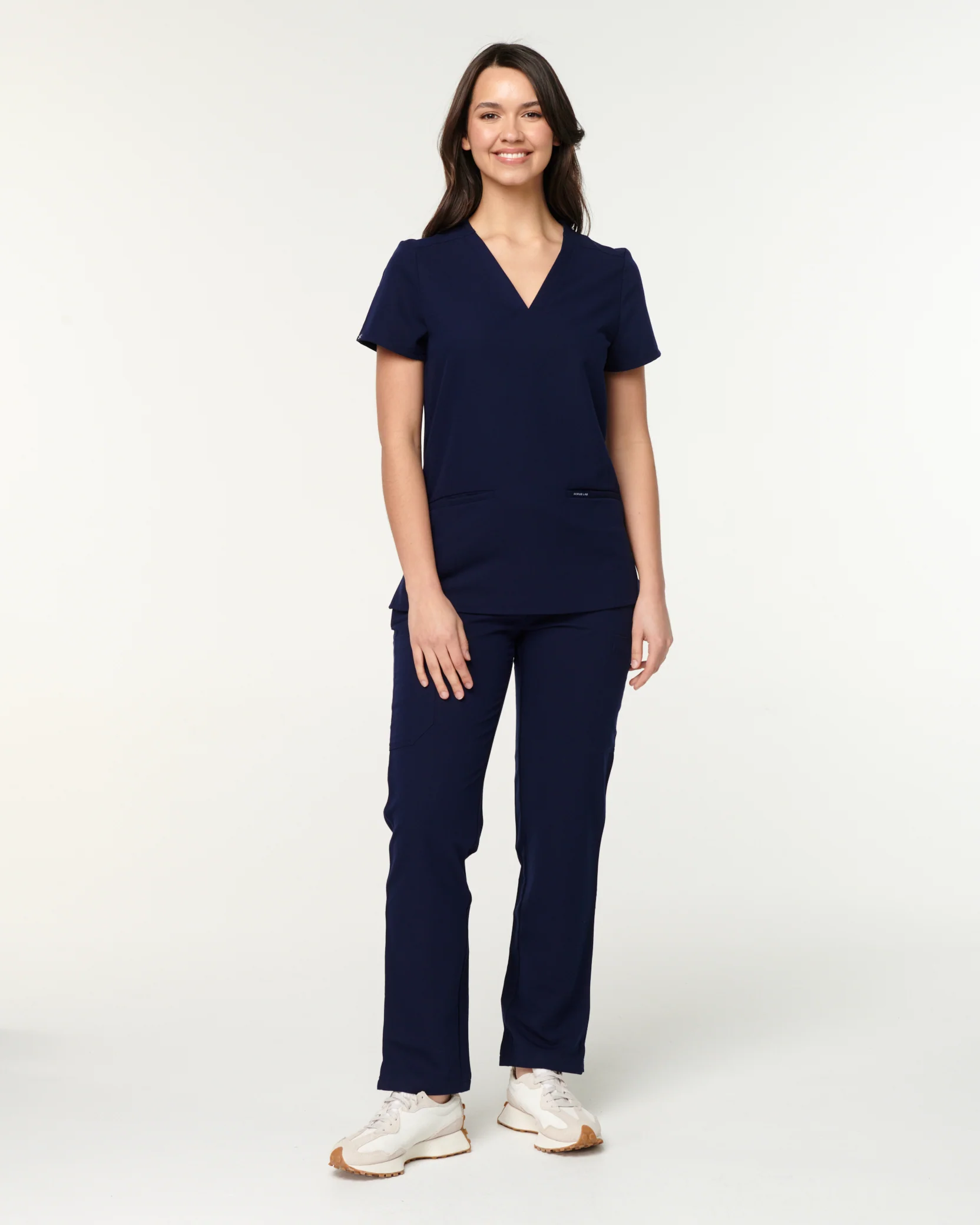 ELIZABETH Two Pocket Scrub Top - Navy | SLTECH™ - Image 3