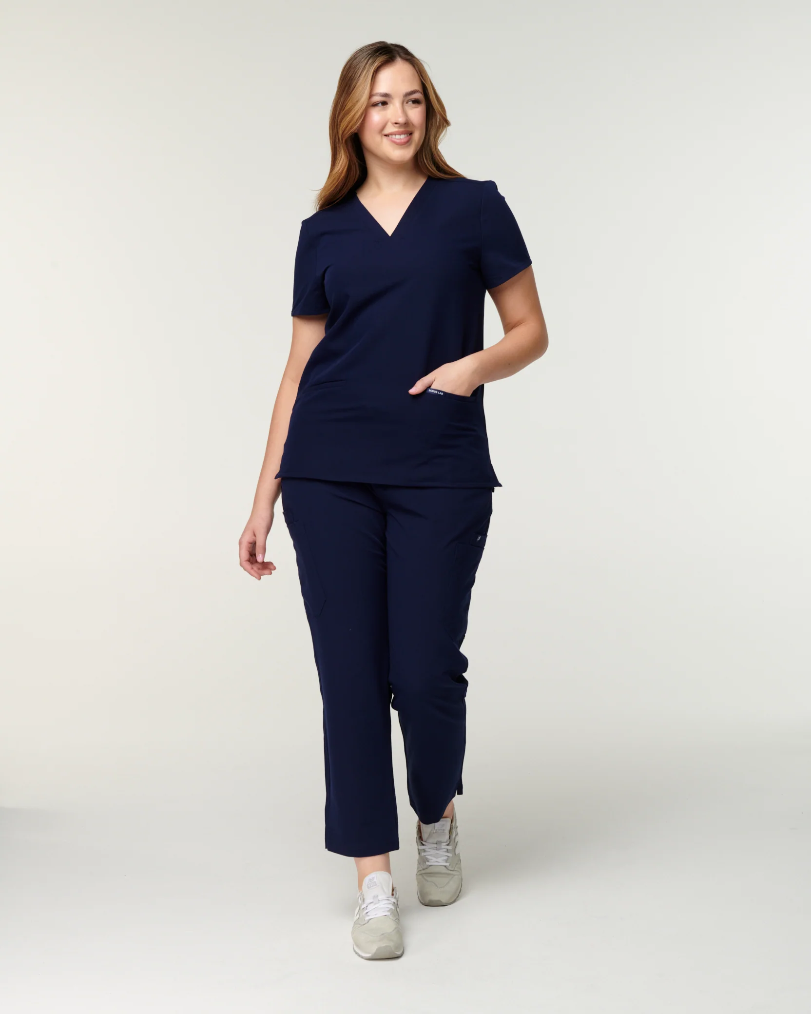 ELIZABETH Two Pocket Scrub Top - Navy | SLTECH™ - Image 4