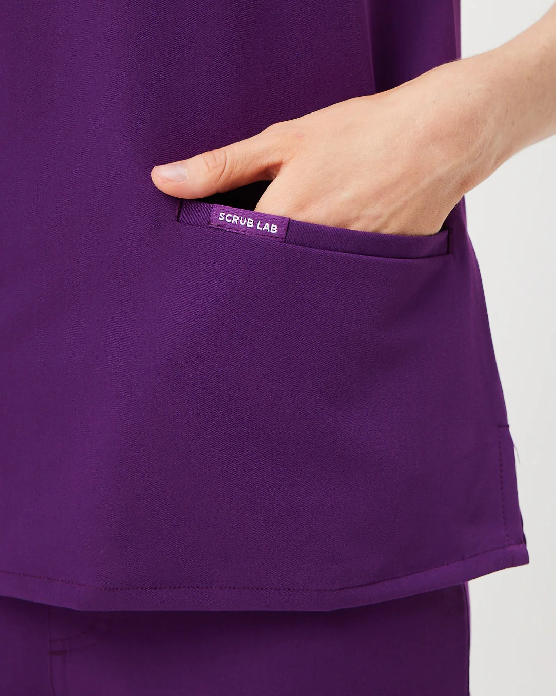 ELIZABETH Two Pocket Scrub Top - Aubergine | SLTECH™ - Image 6