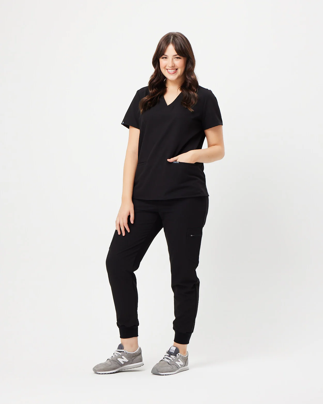 ELIZABETH Two Pocket Scrub Top - Black | SLTECH™ - Image 3