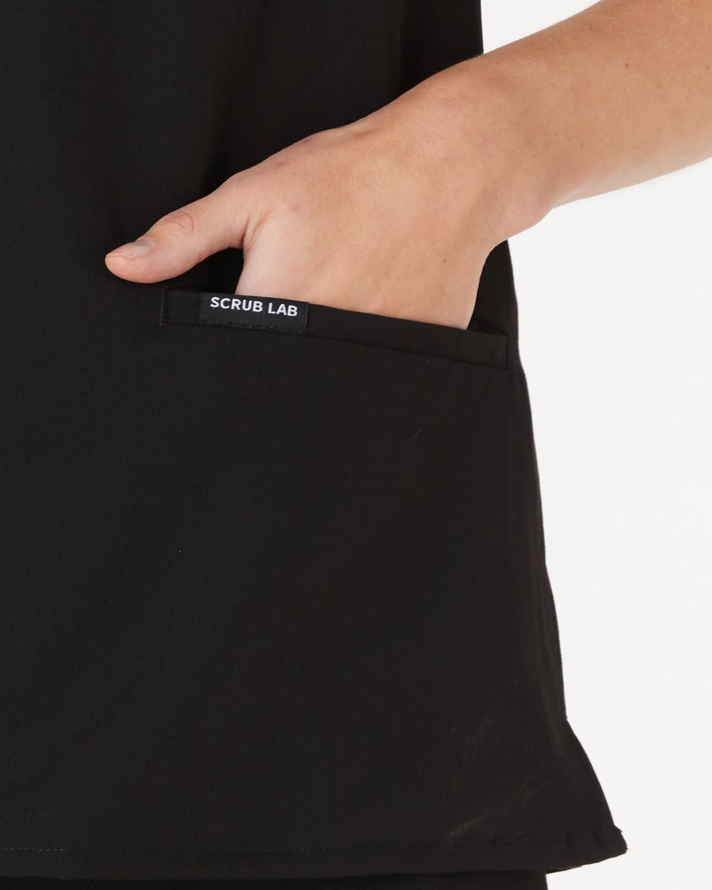ELIZABETH Two Pocket Scrub Top - Black | SLTECH™ - Image 6