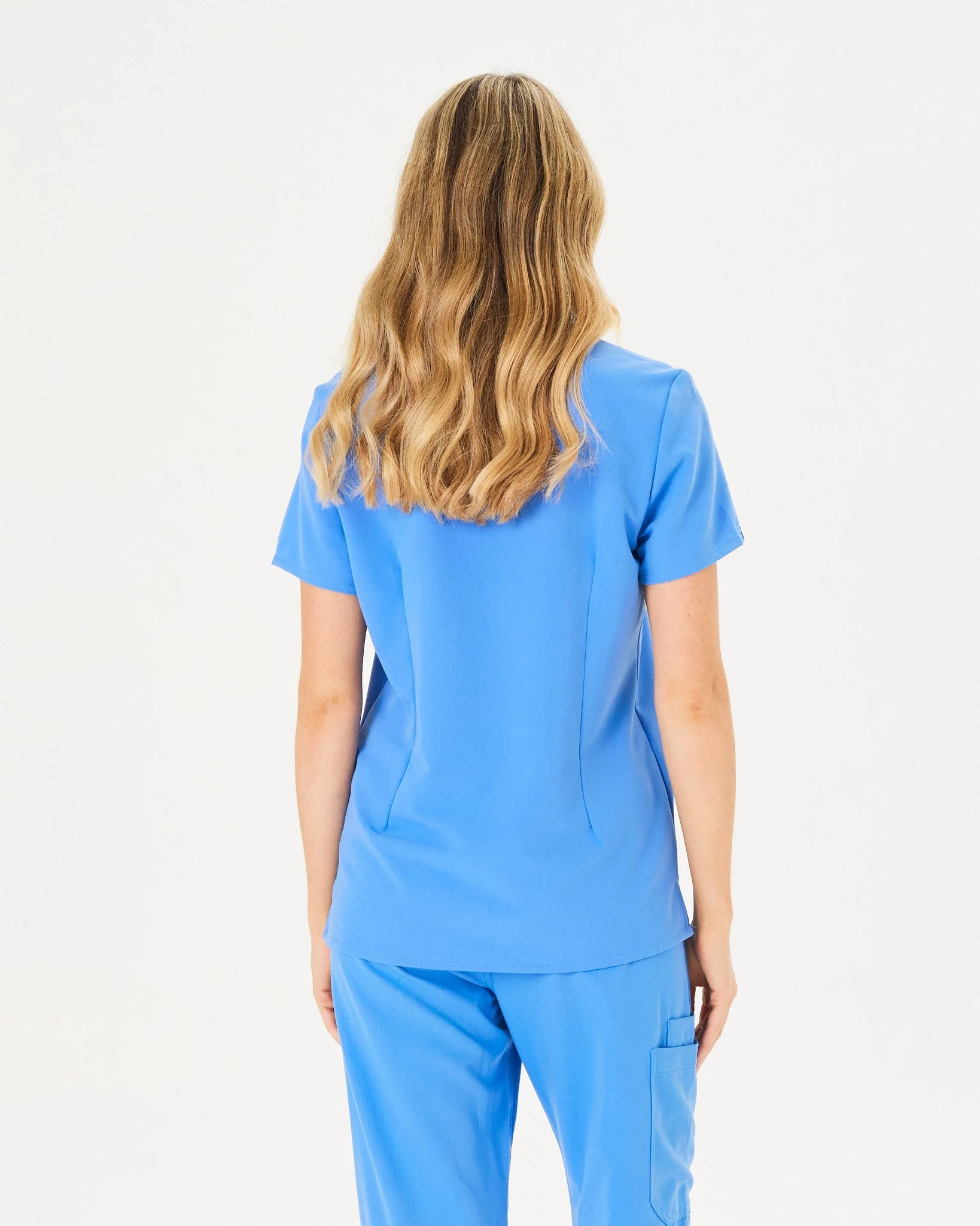 ELIZABETH Two Pocket Scrub Top - Ceil | SLTECH™ - Image 3