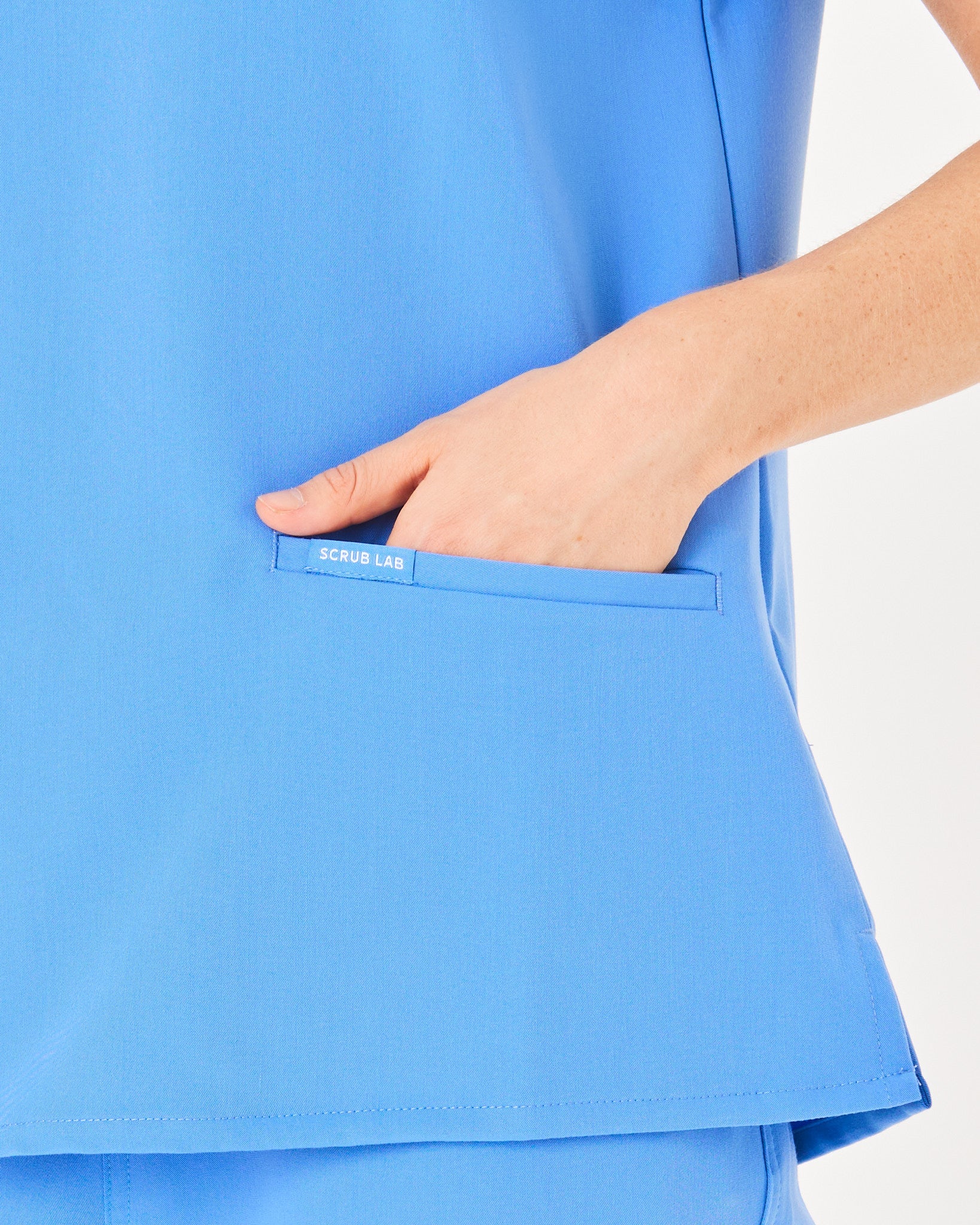 ELIZABETH Two Pocket Scrub Top - Ceil | SLTECH™ - Image 5