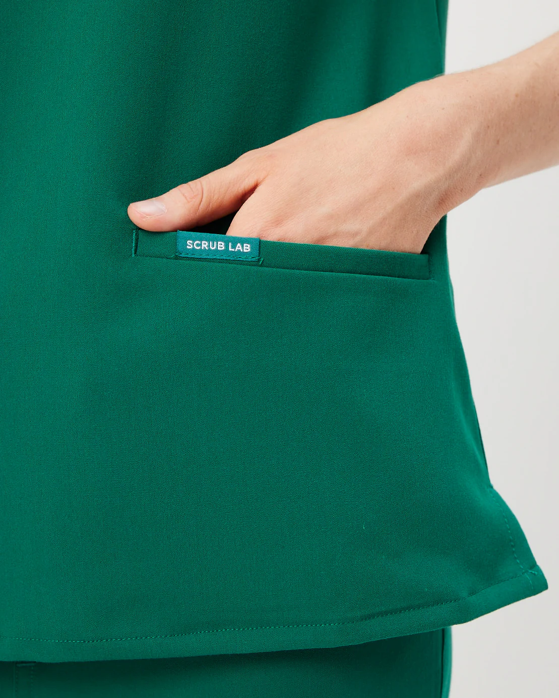 ELIZABETH Two Pocket Scrub Top - Hunter Green | SLTECH™ - Image 6