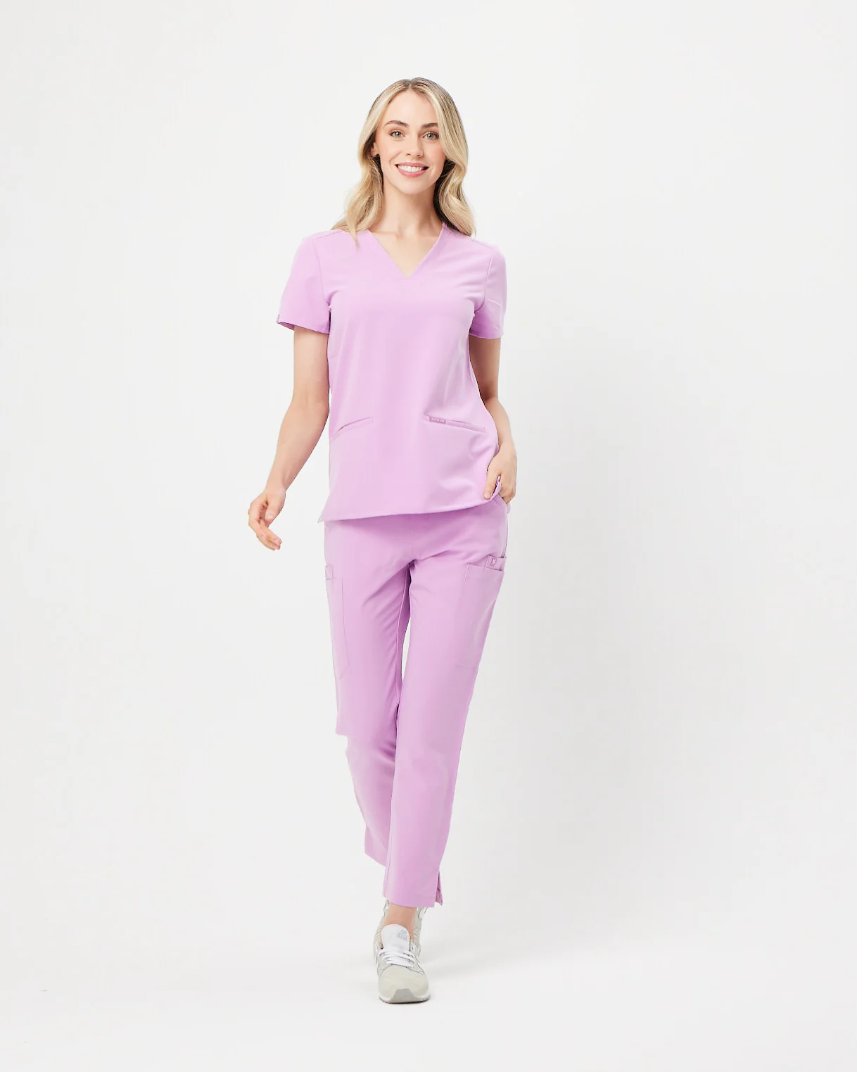ELIZABETH Two Pocket Scrub Top - Lavender Haze | SLTECH™ - Image 3