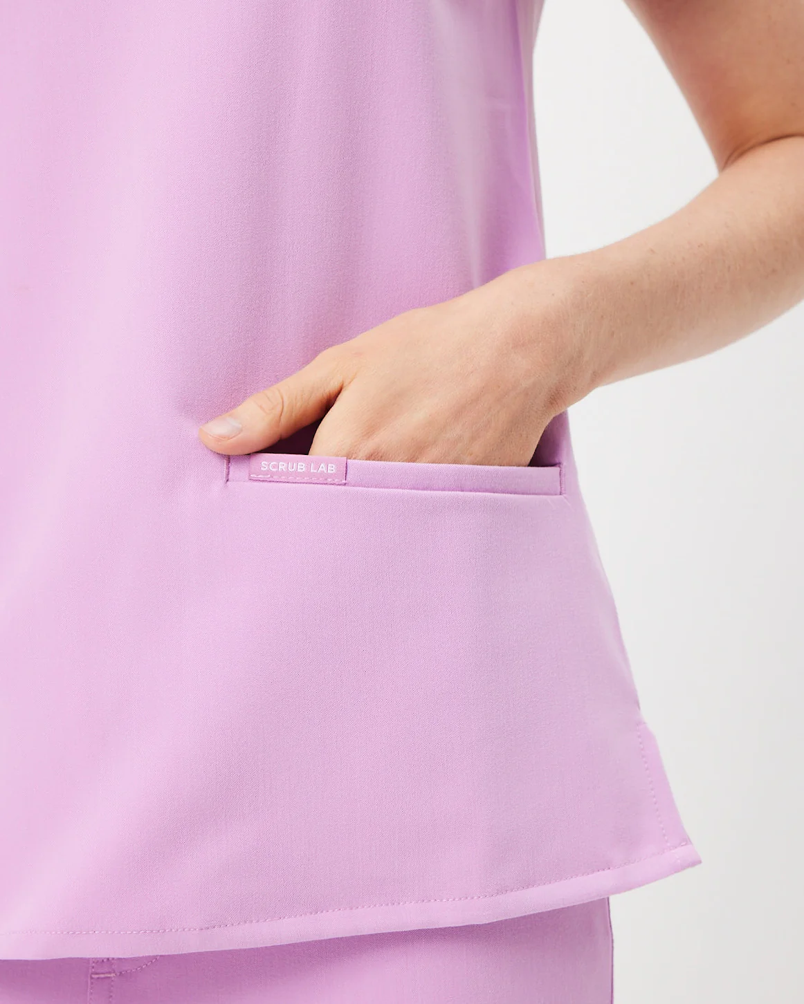 ELIZABETH Two Pocket Scrub Top - Lavender Haze | SLTECH™ - Image 7