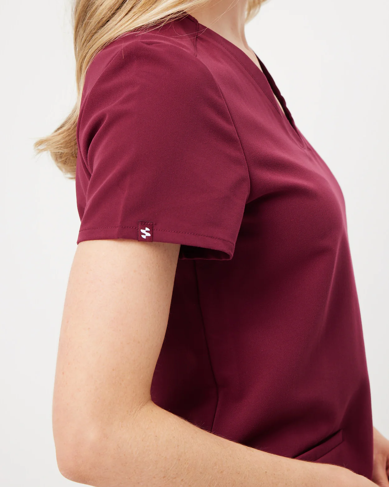 ELIZABETH Two Pocket Scrub Top - Maroon | SLTECH™ - Image 6