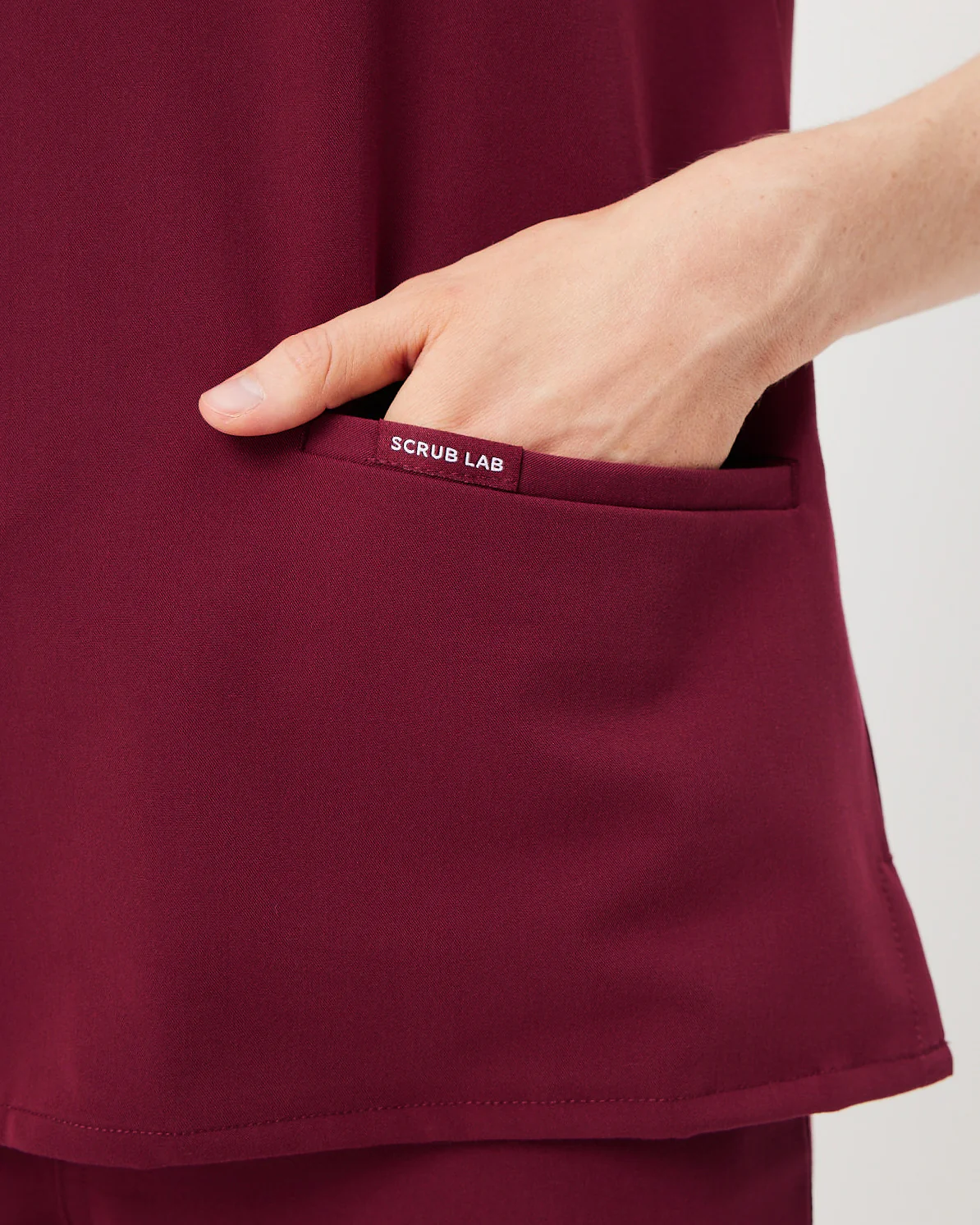 ELIZABETH Two Pocket Scrub Top - Maroon | SLTECH™ - Image 7
