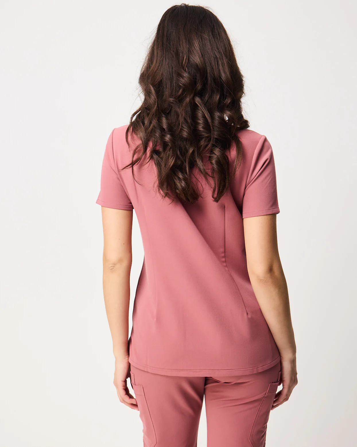 ELIZABETH Two Pocket Scrub Top - Mauve | SLTECH™ - Image 5