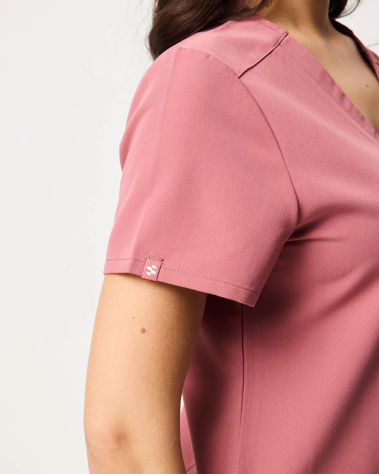 ELIZABETH Two Pocket Scrub Top - Mauve | SLTECH™ - Image 6