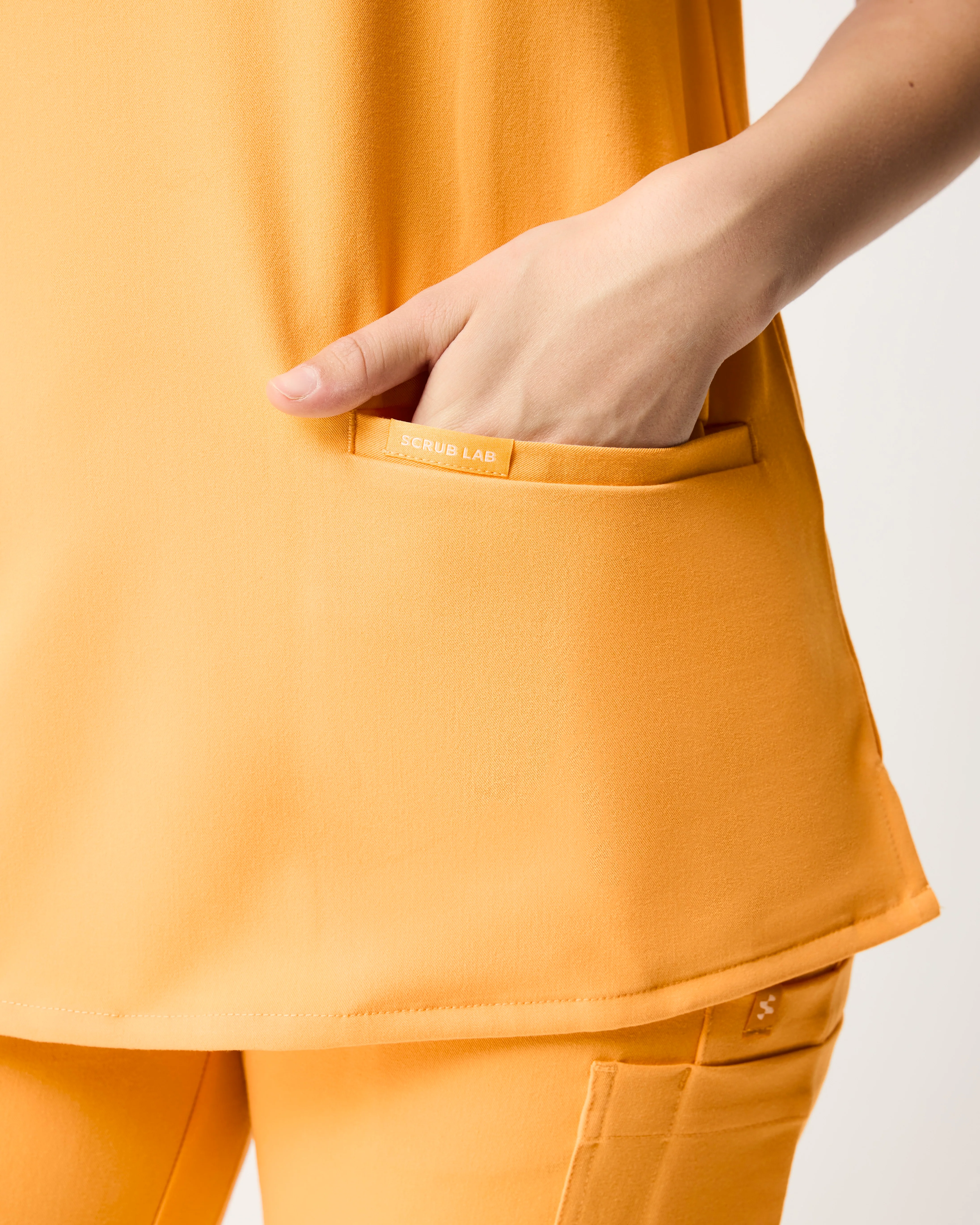 ELIZABETH Two Pocket Scrub Top - Tangerine Orange | SLTECH™ - Image 8