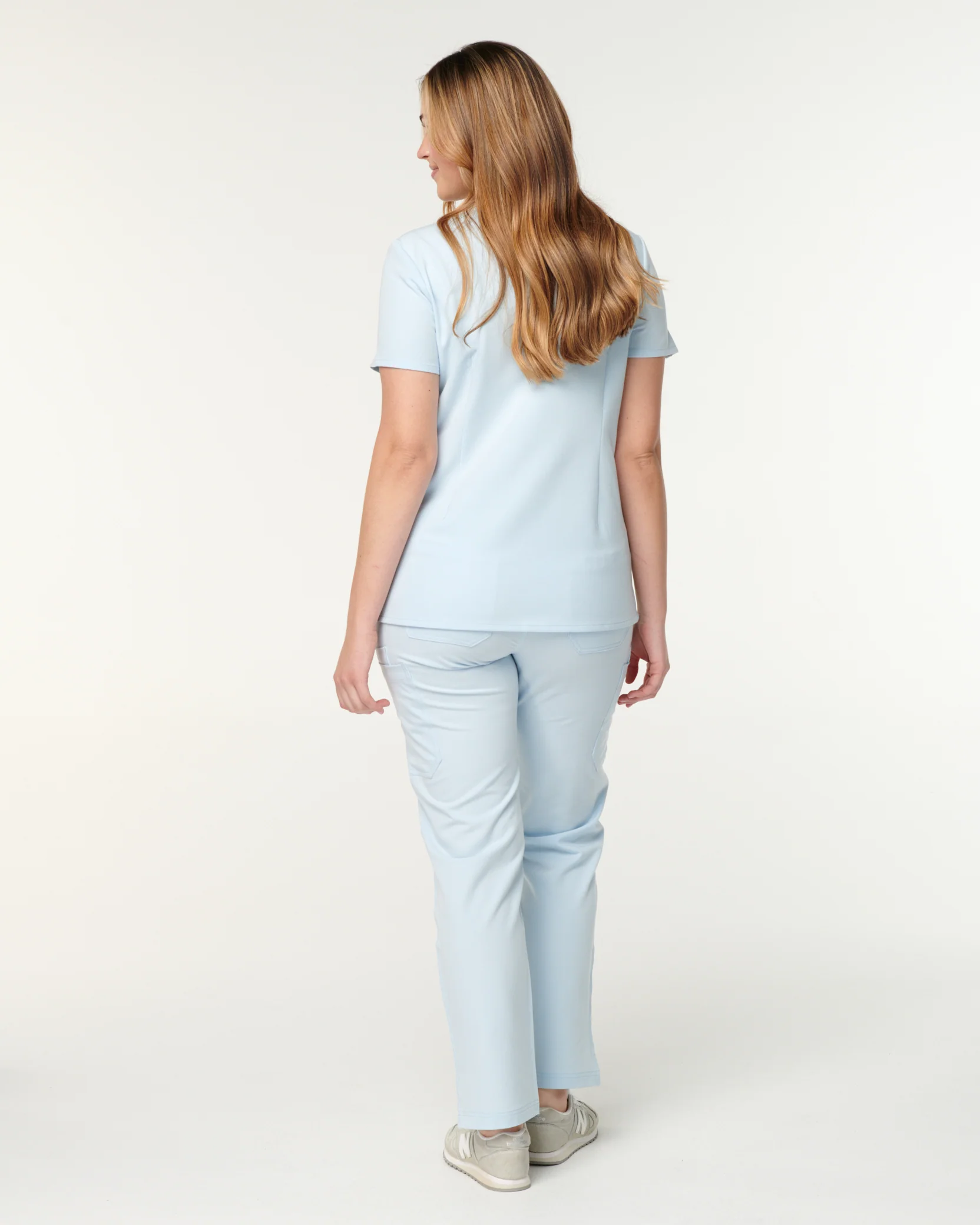 ELIZABETH Two Pocket Scrub Top - Powder Blue | SLTECH™ - Image 6