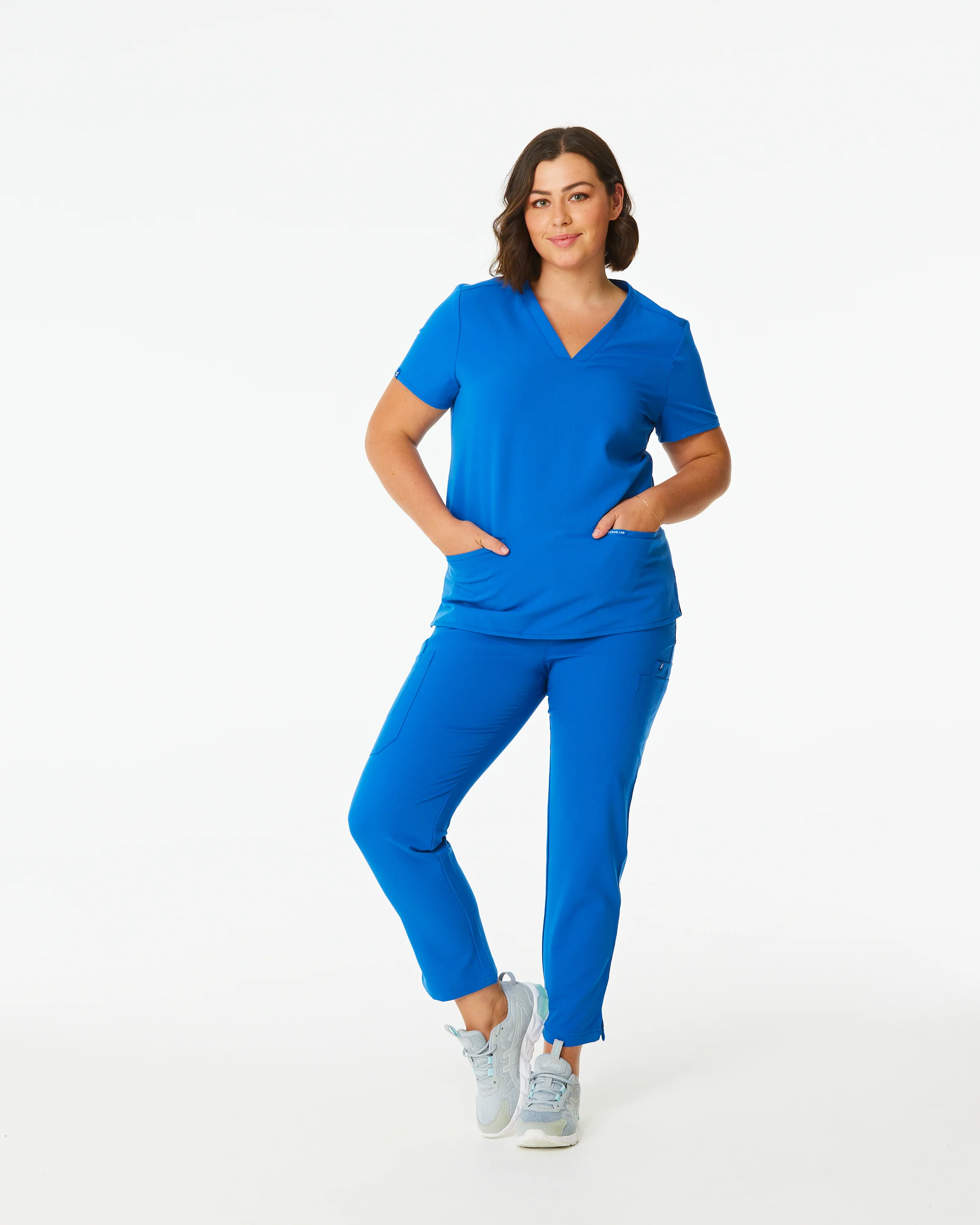 ELIZABETH Two Pocket Scrub Top - Royal Blue | SLTECH™ - Image 3