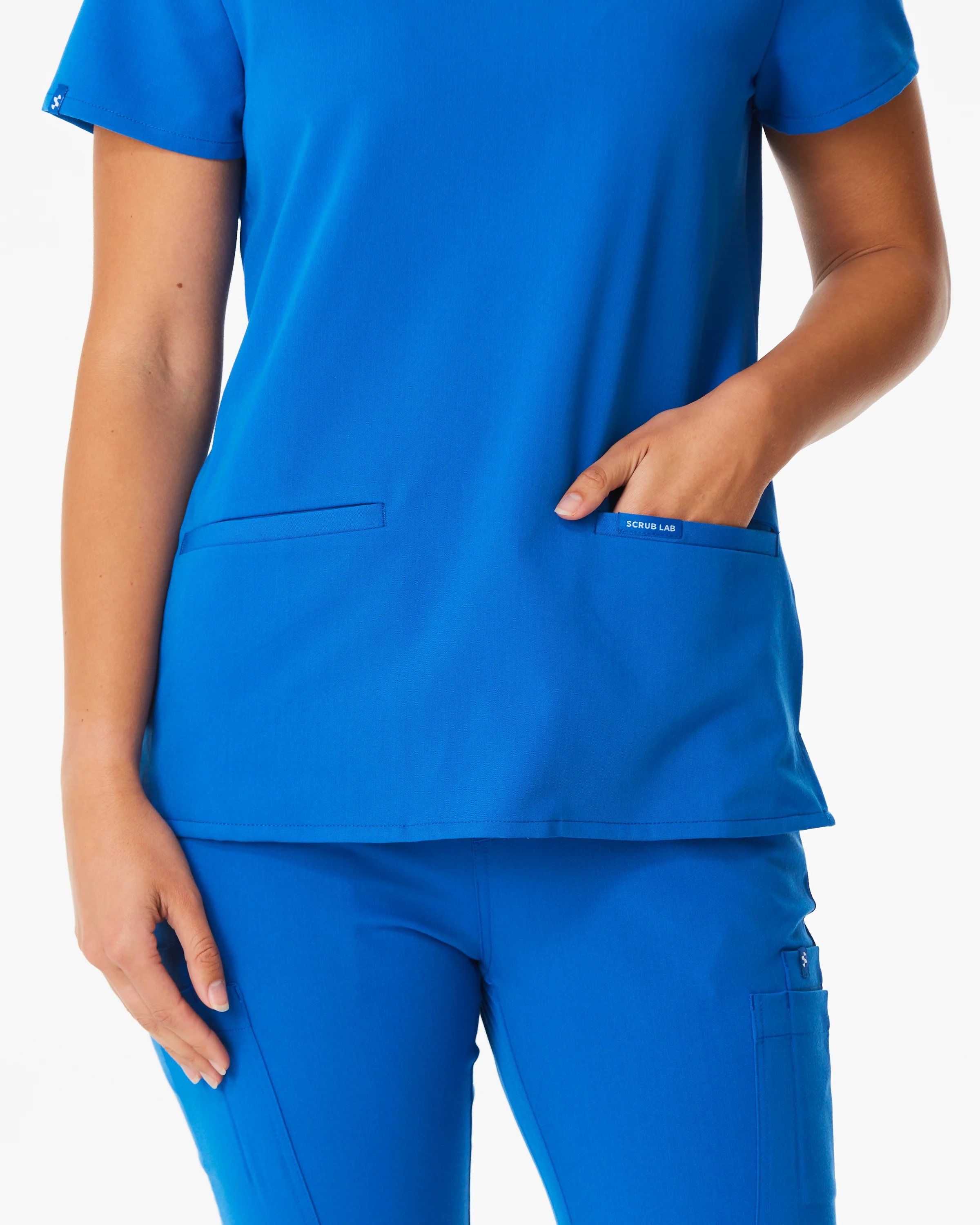 ELIZABETH Two Pocket Scrub Top - Royal Blue | SLTECH™ - Image 7