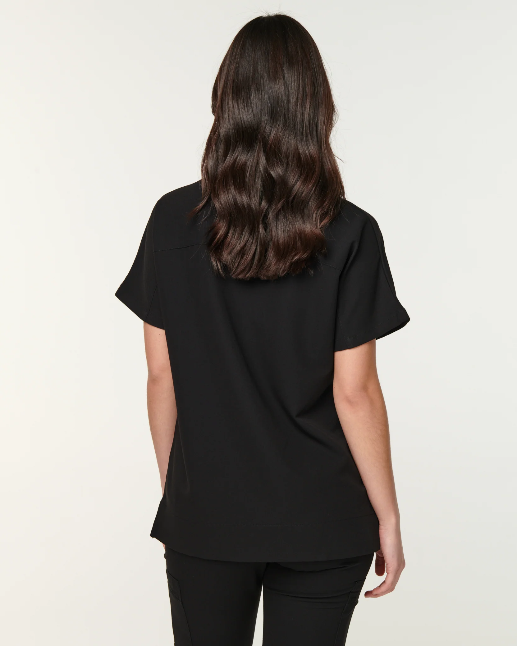 FIONA Crew Neck Scrub Top - Black | SLTECH™ - Image 3