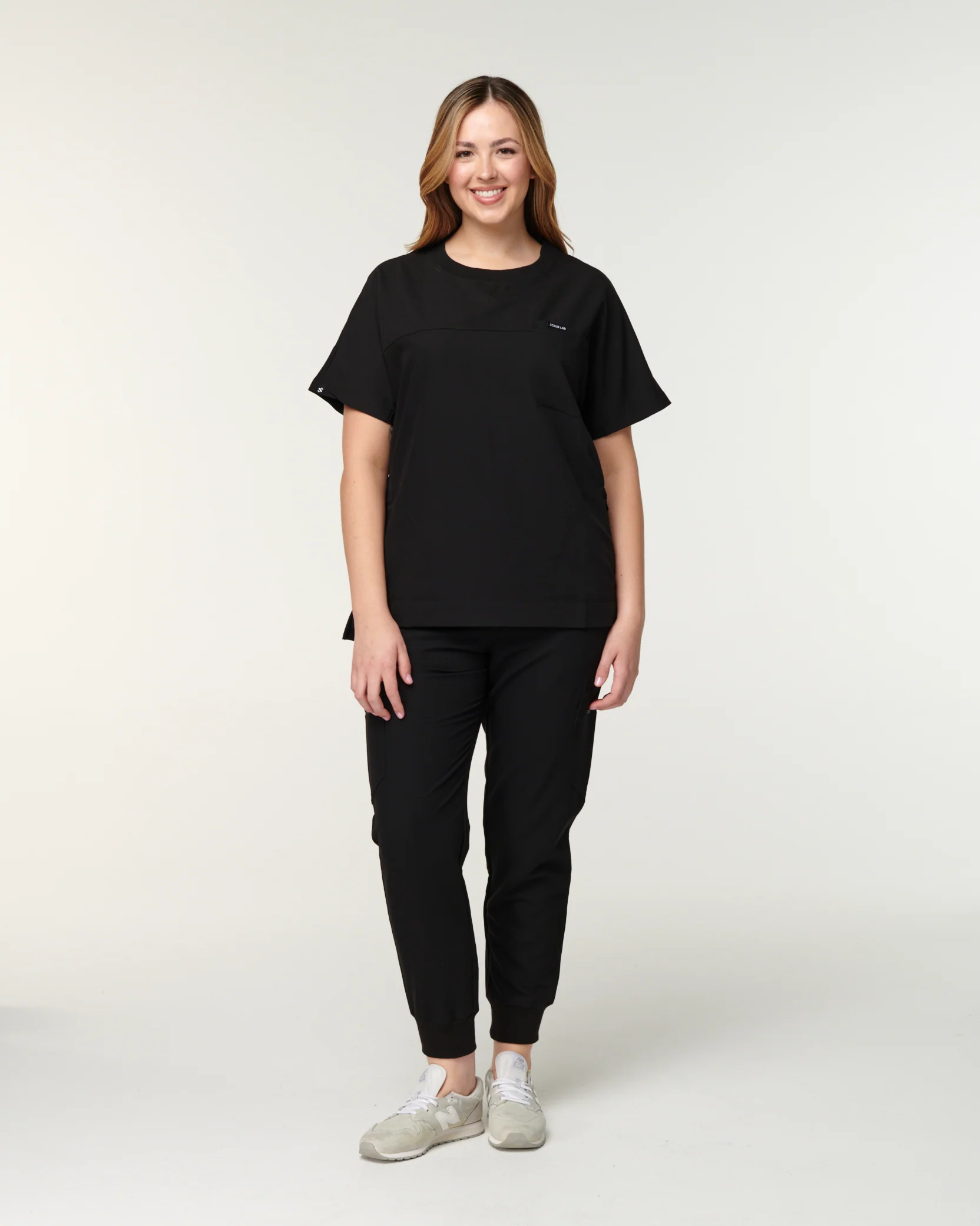 FIONA Crew Neck Scrub Top - Black | SLTECH™ - Image 4
