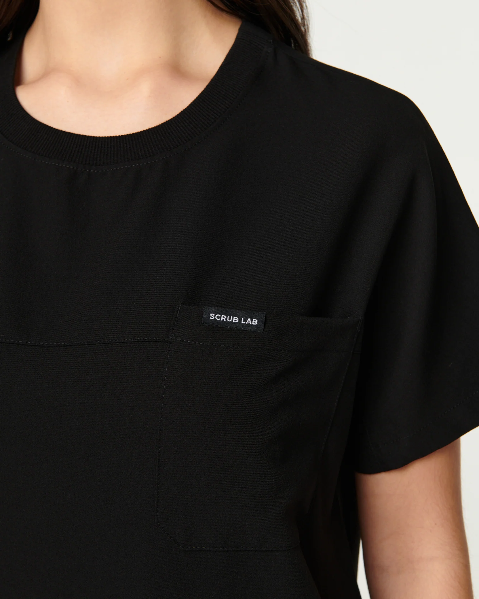 FIONA Crew Neck Scrub Top - Black | SLTECH™ - Image 7