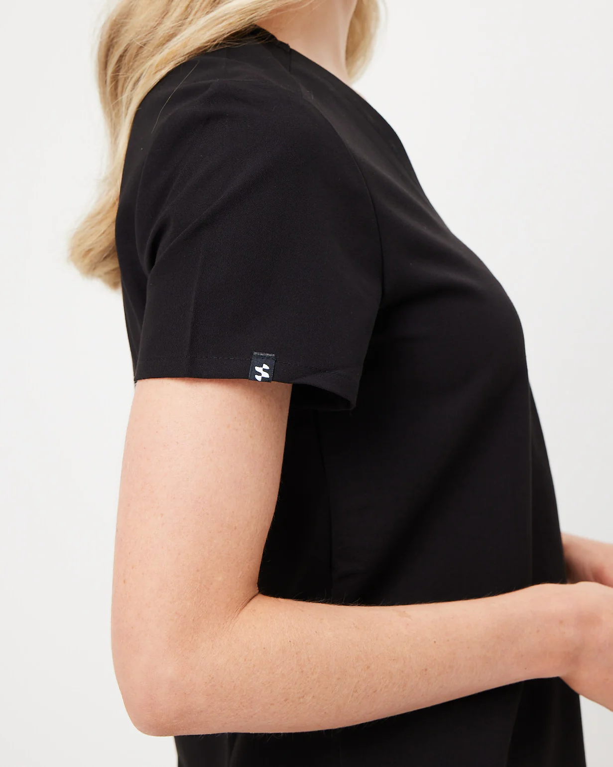 FLORENCE Three Chest Pocket Scrub Top - Black | SLTECH™ - Image 5