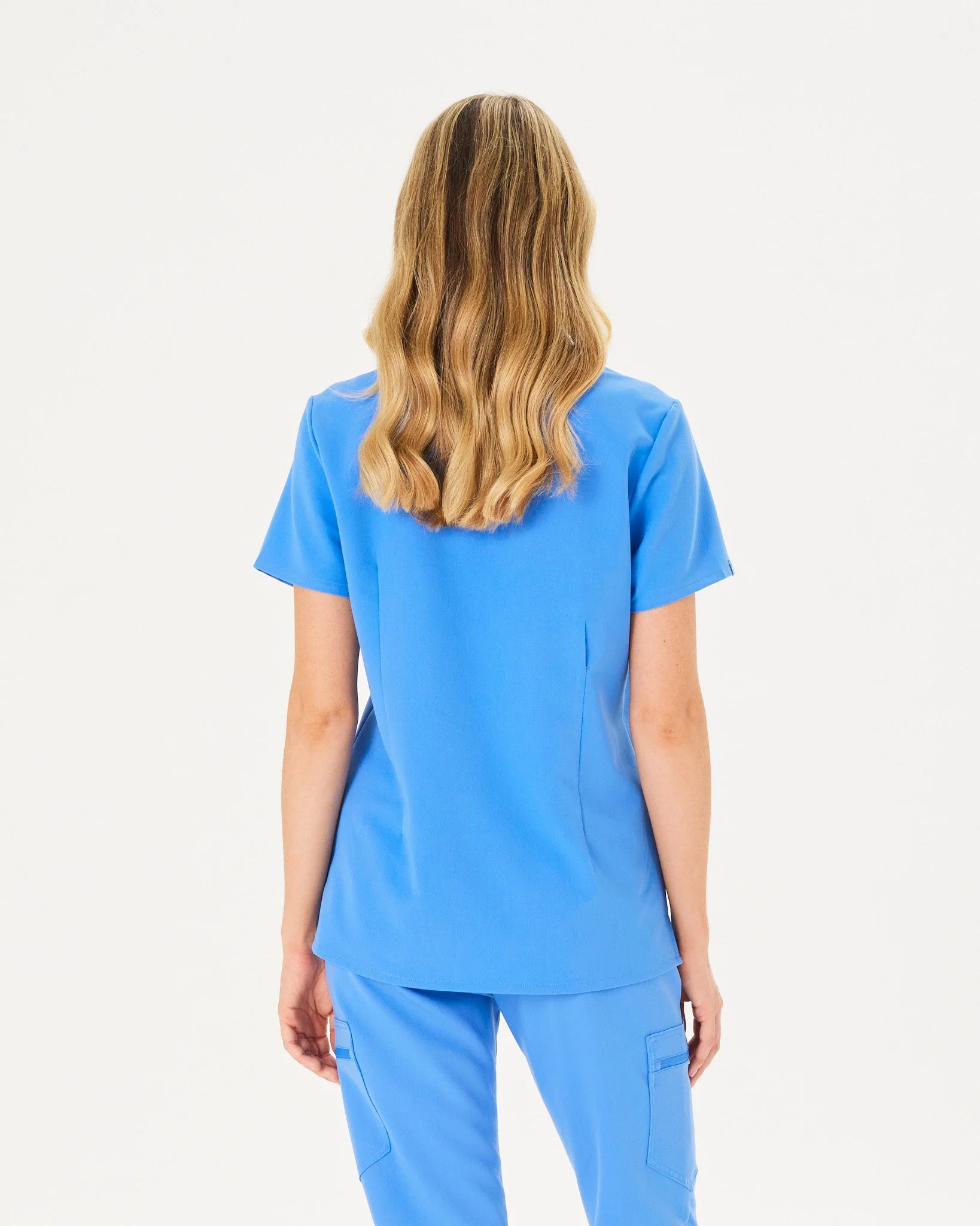 FLORENCE Three Chest Pocket Scrub Top - Ceil | SLTECH™ - Image 3