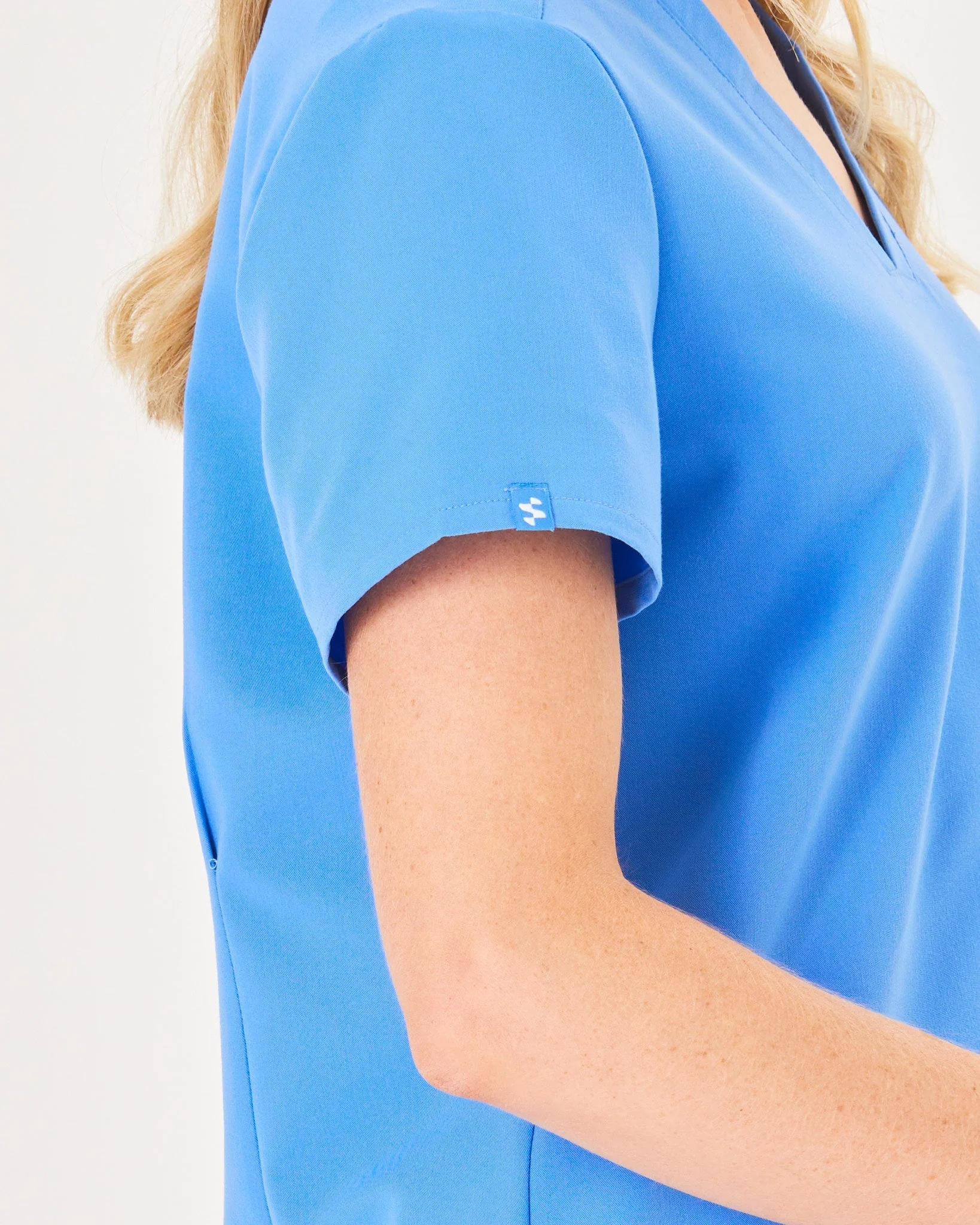FLORENCE Three Chest Pocket Scrub Top - Ceil | SLTECH™ - Image 4