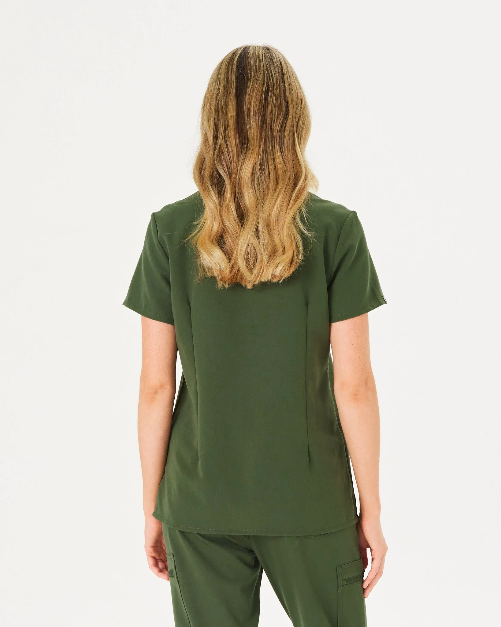 FLORENCE Three Chest Pocket Scrub Top - Combat Khaki | SLTECH™ - Image 4