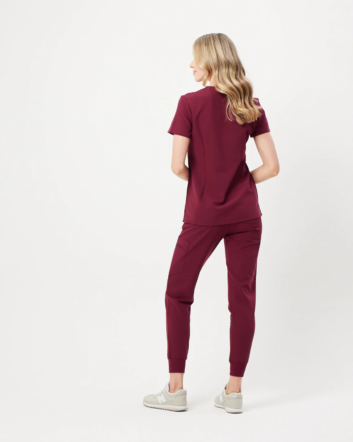 FLORENCE Three Chest Pocket Scrub Top - Maroon | SLTECH™ - Image 5
