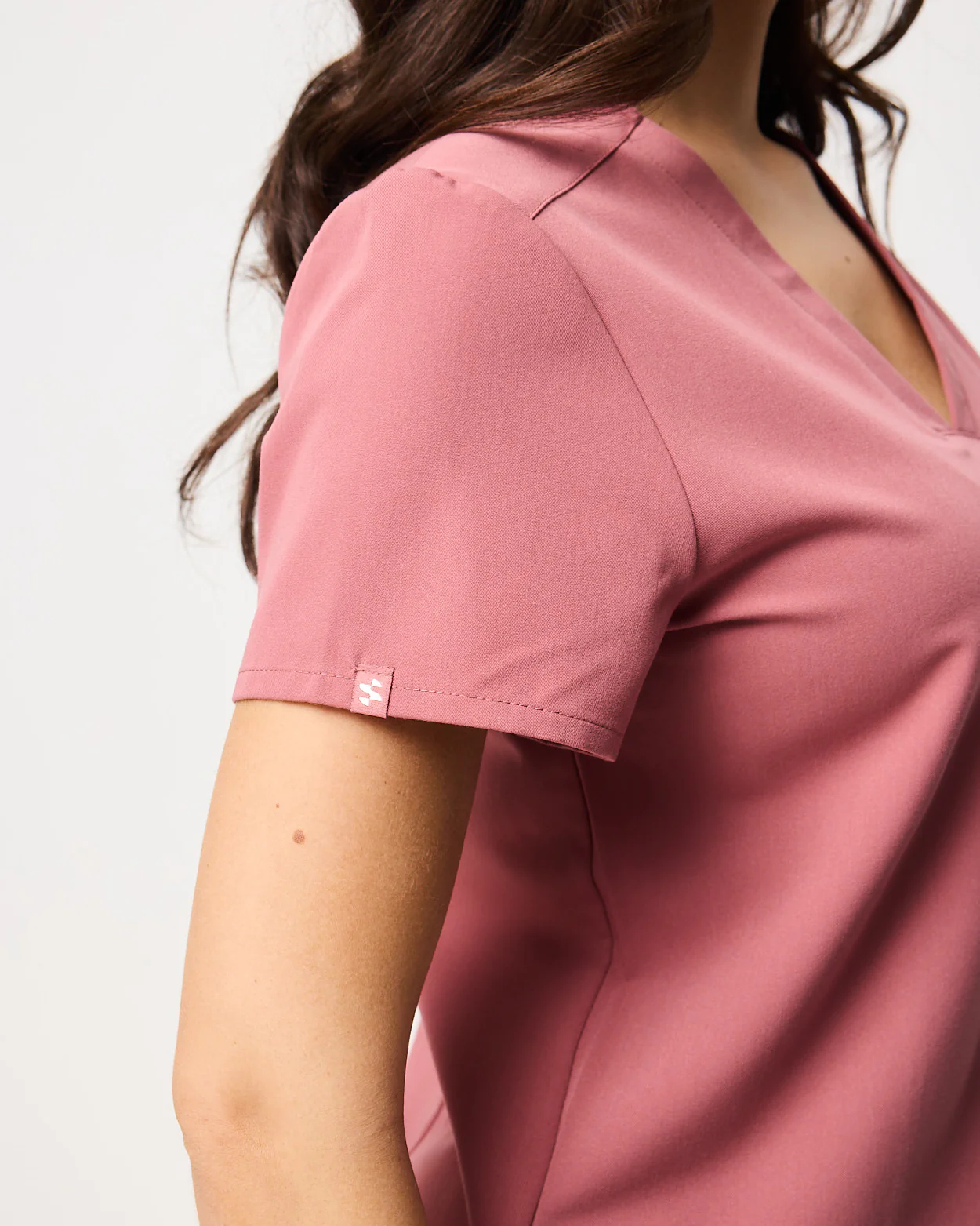 FLORENCE Three Chest Pocket Scrub Top - Mauve | SLTECH™ - Image 7