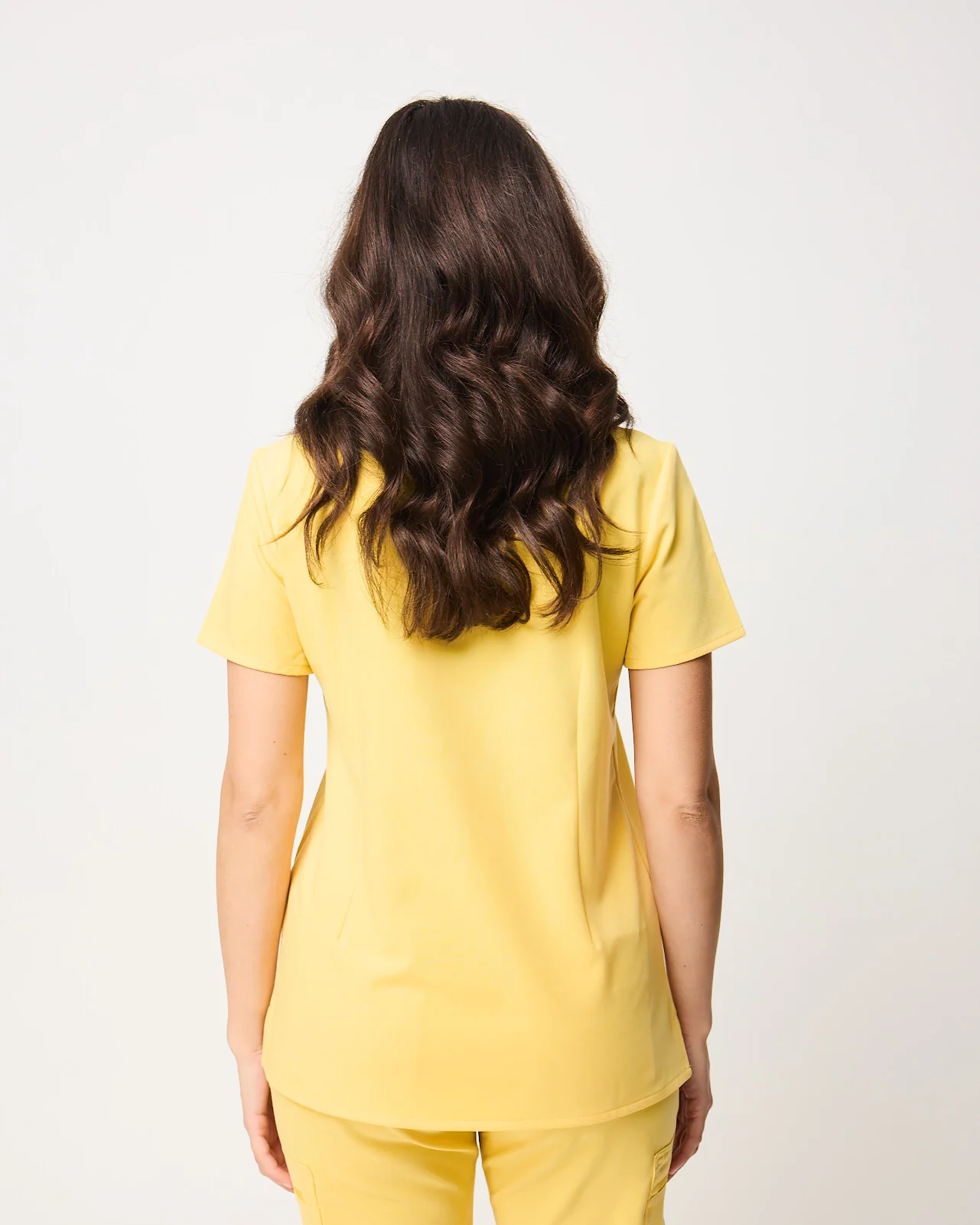 FLORENCE Three Chest Pocket Scrub Top - Meadow Yellow | SLTECH™ - Image 5