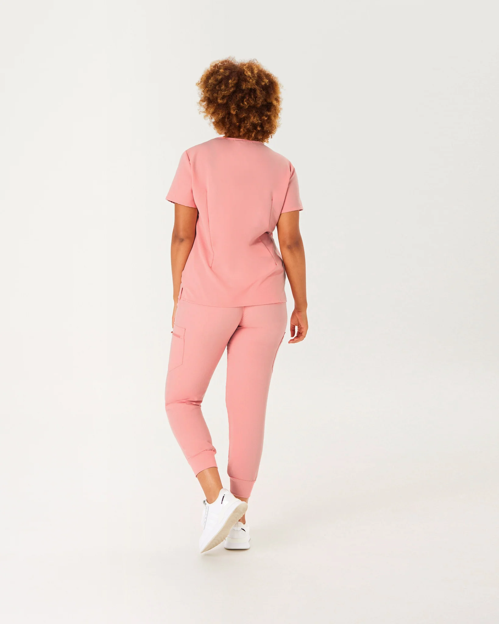 FLORENCE Three Chest Pocket Scrub Top - Peach Quartz | SLTECH™ - Image 5