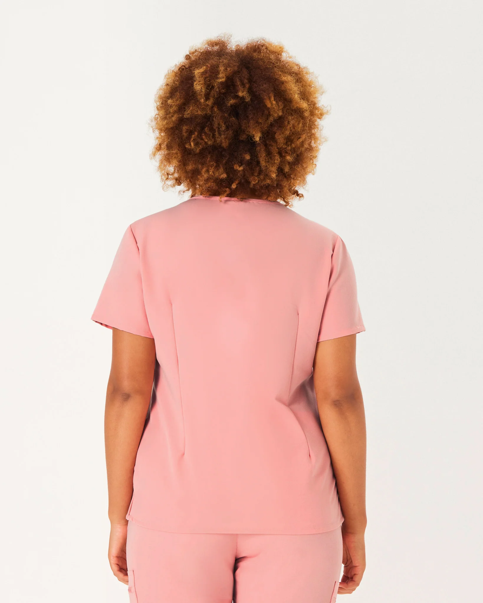 FLORENCE Three Chest Pocket Scrub Top - Peach Quartz | SLTECH™ - Image 6
