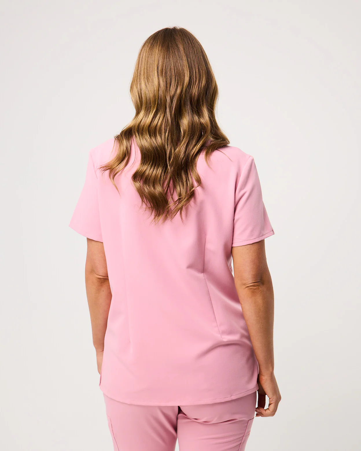 FLORENCE Three Chest Pocket Scrub Top (Original SLTECH™ fabric) - Picasso Pink - Image 4