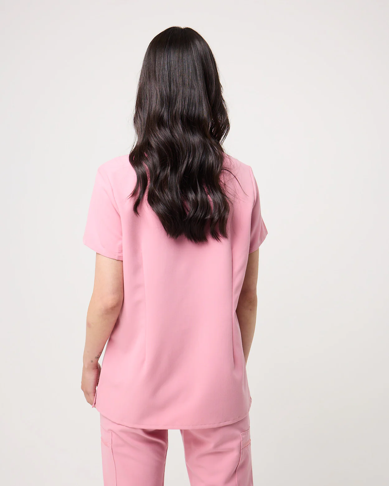 FLORENCE Three Chest Pocket Scrub Top (Original SLTECH™ fabric) - Picasso Pink - Image 5