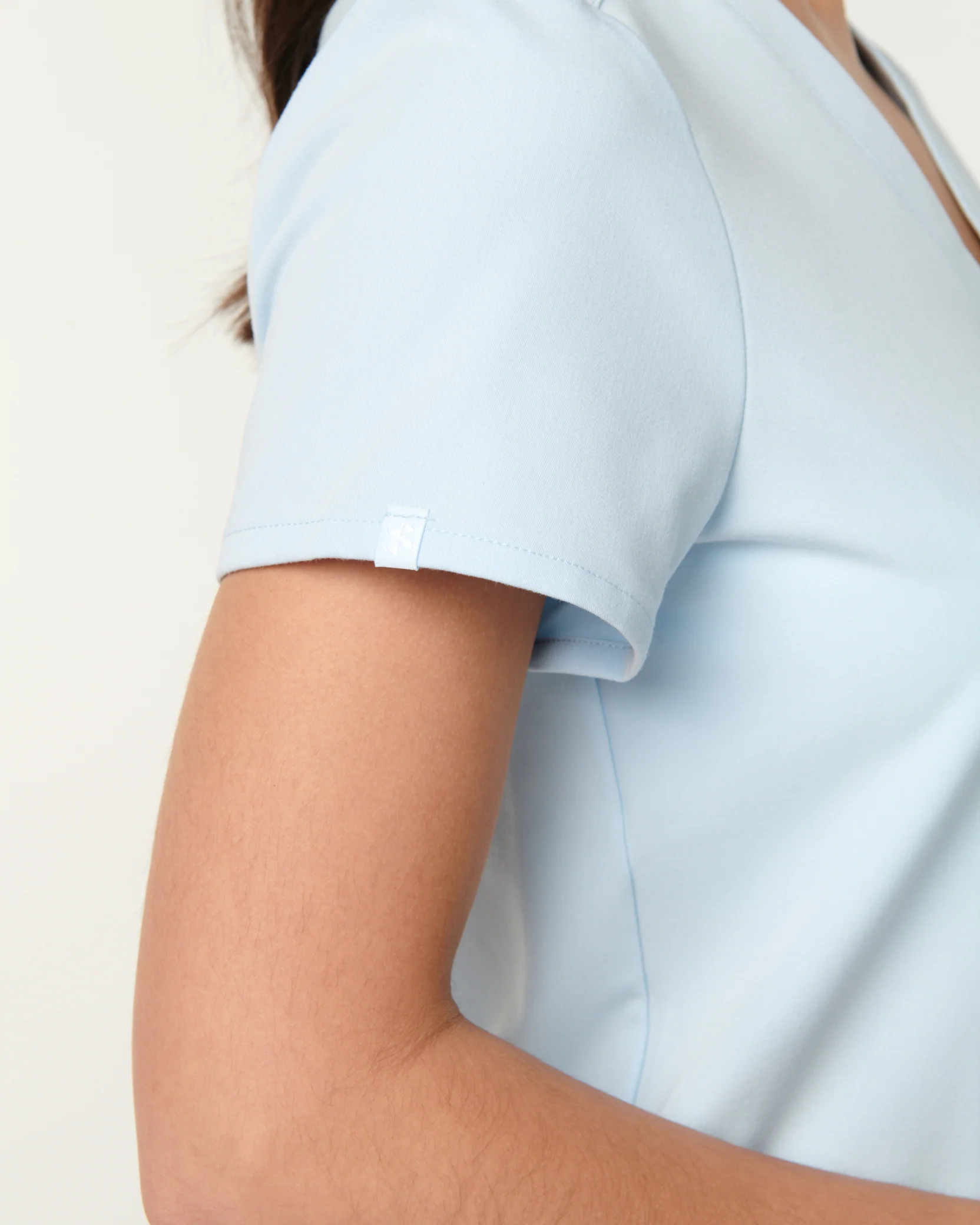 FLORENCE Three Chest Pocket Scrub Top - Powder Blue | SLTECH™ - Image 7