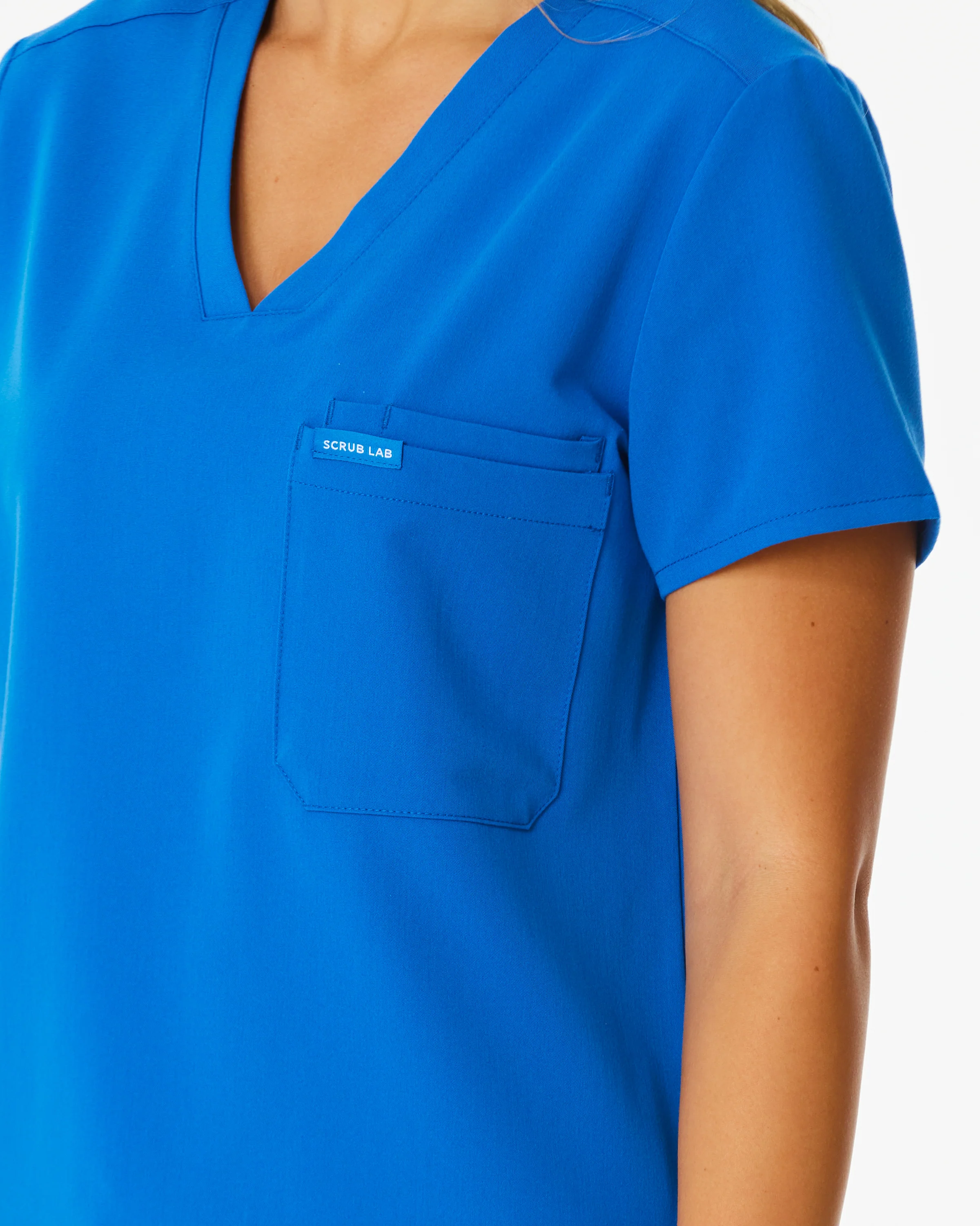 FLORENCE Three Chest Pocket Scrub Top - Royal Blue | SLTECH™ - Image 7