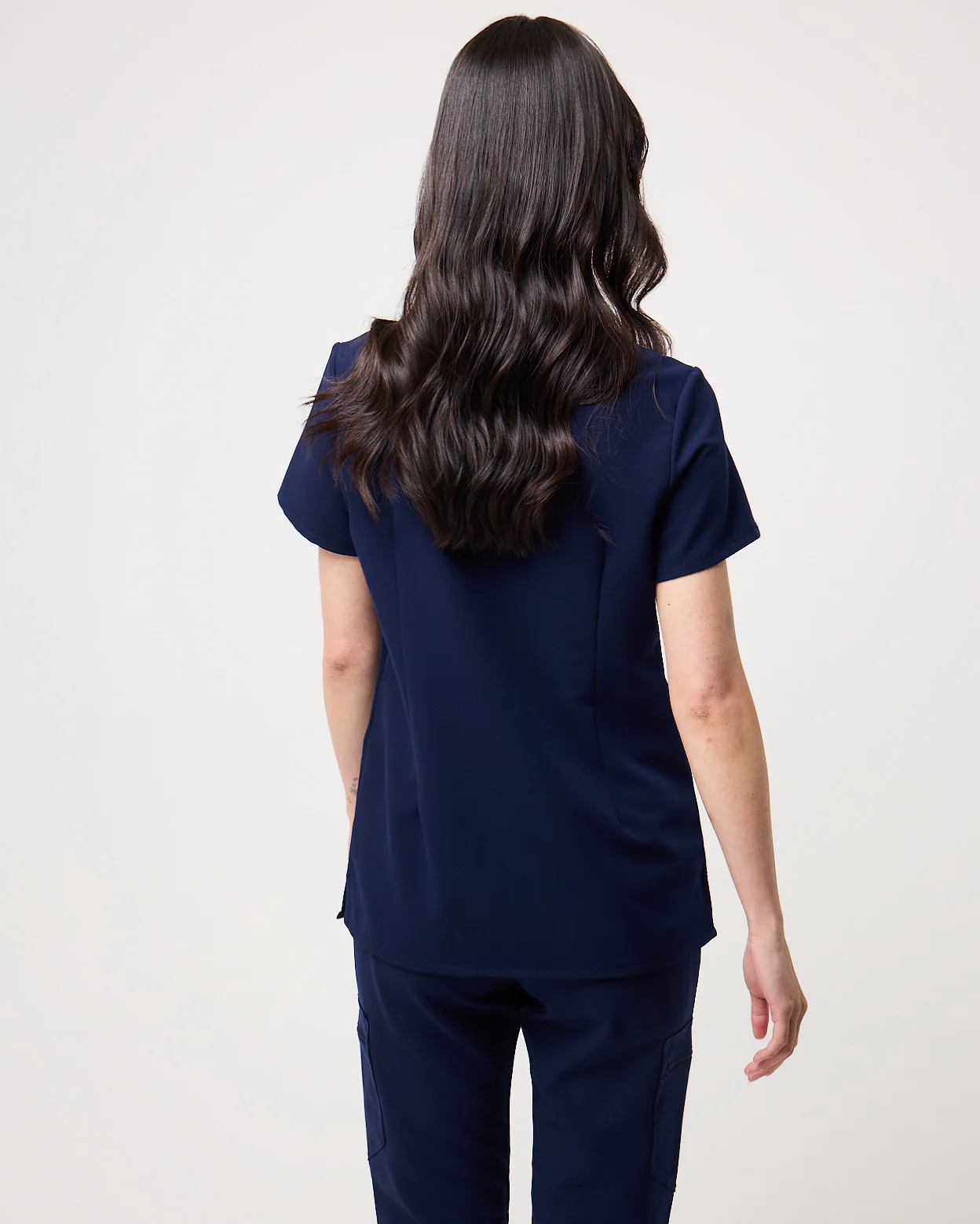 FLORENCE Three Chest Pocket Scrub Top - Navy | SLTECH™ - Image 3