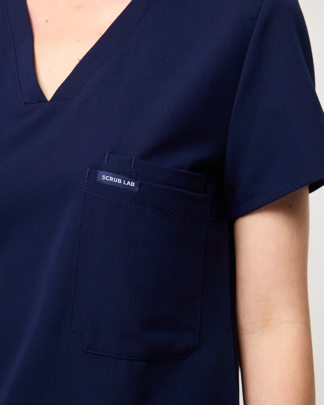 FLORENCE Three Chest Pocket Scrub Top - Navy | SLTECH™ - Image 6