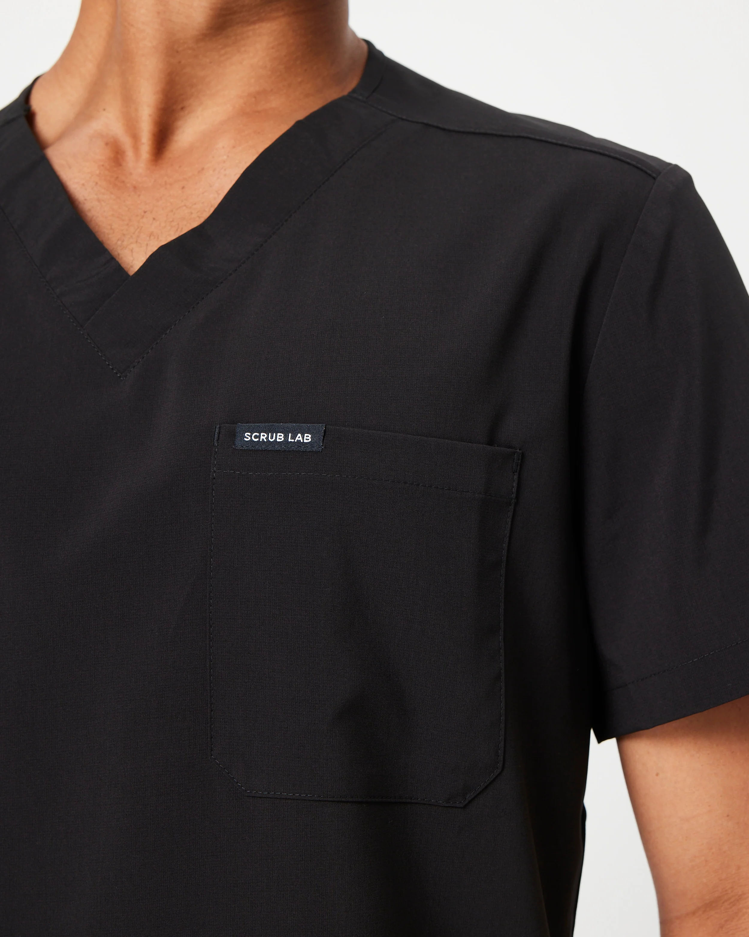 HARRY Three Pocket Scrub Top (Anti-Static SLVTECH™ Fabric) - Black - CLEARANCE - Image 9
