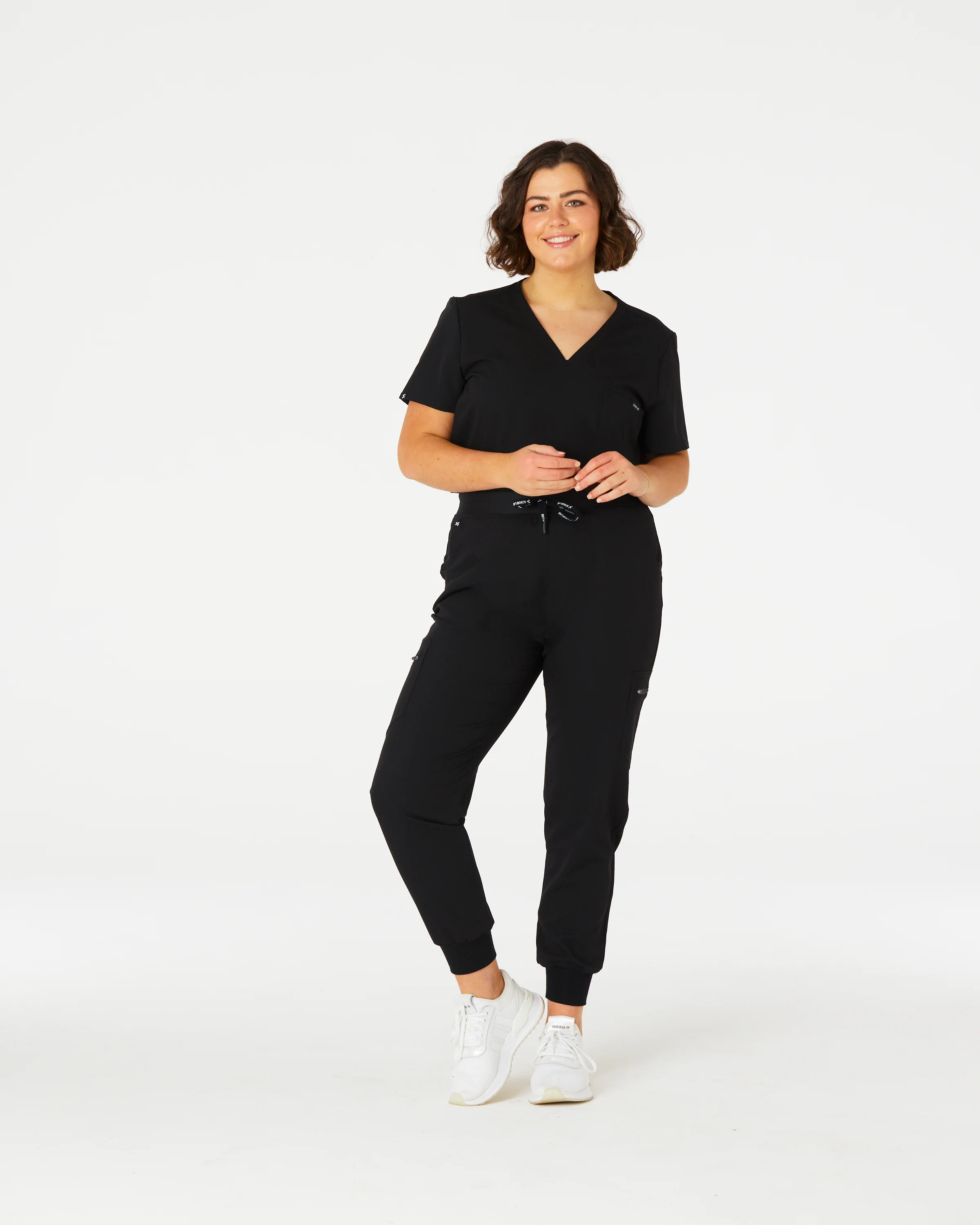 LUCY High Waisted Jogger Scrub Pants - Black | SLTECH™ - Image 2