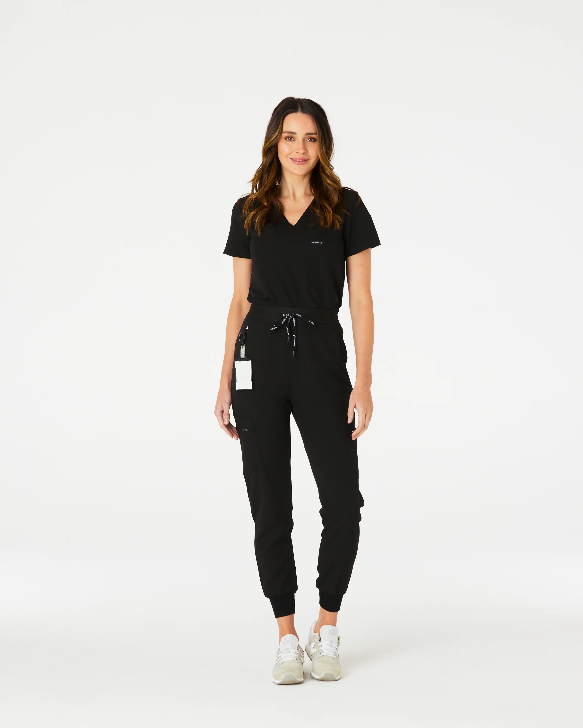 LUCY High Waisted Jogger Scrub Pants - Black | SLTECH™ - Image 3