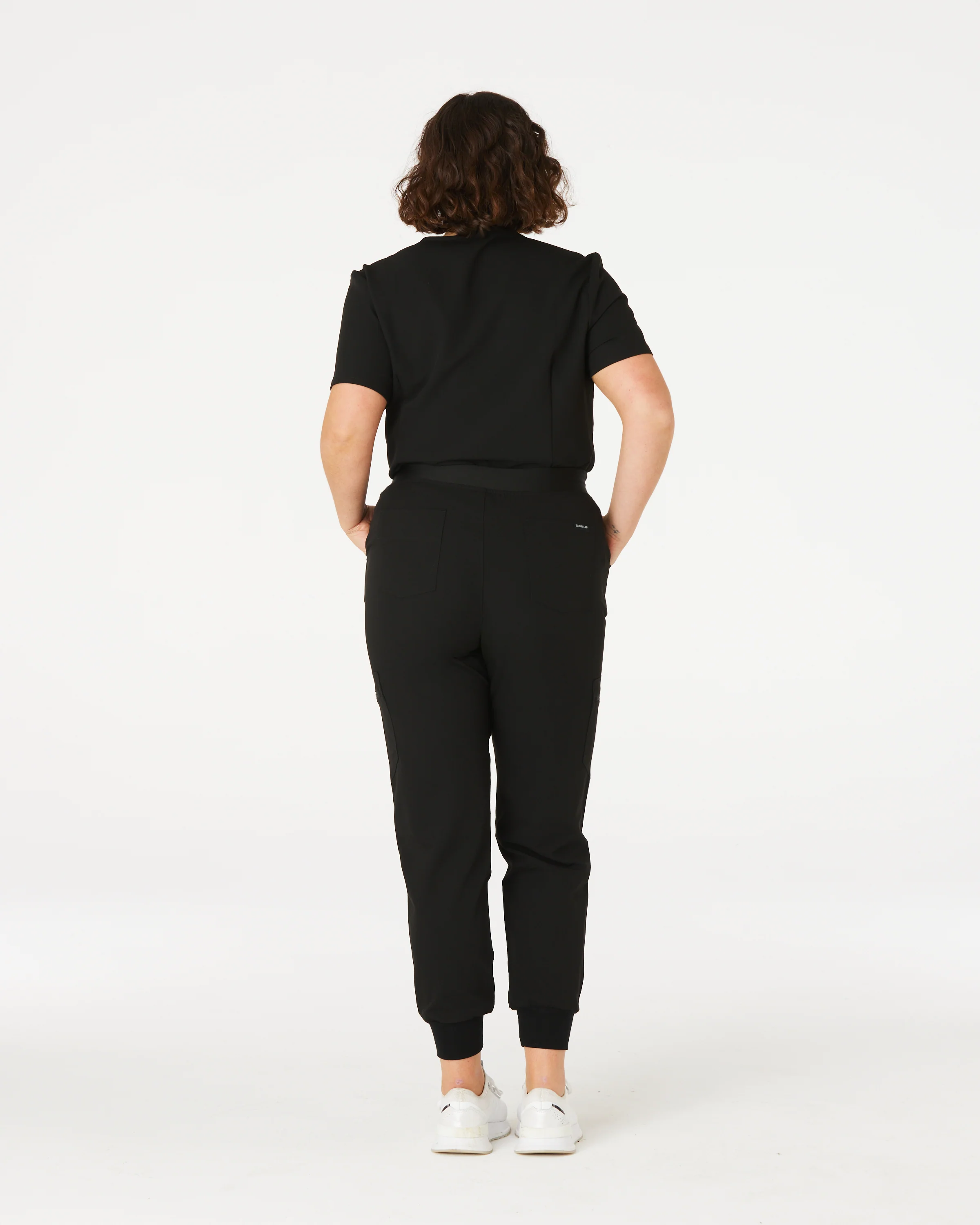 LUCY High Waisted Jogger Scrub Pants - Black | SLTECH™ - Image 4