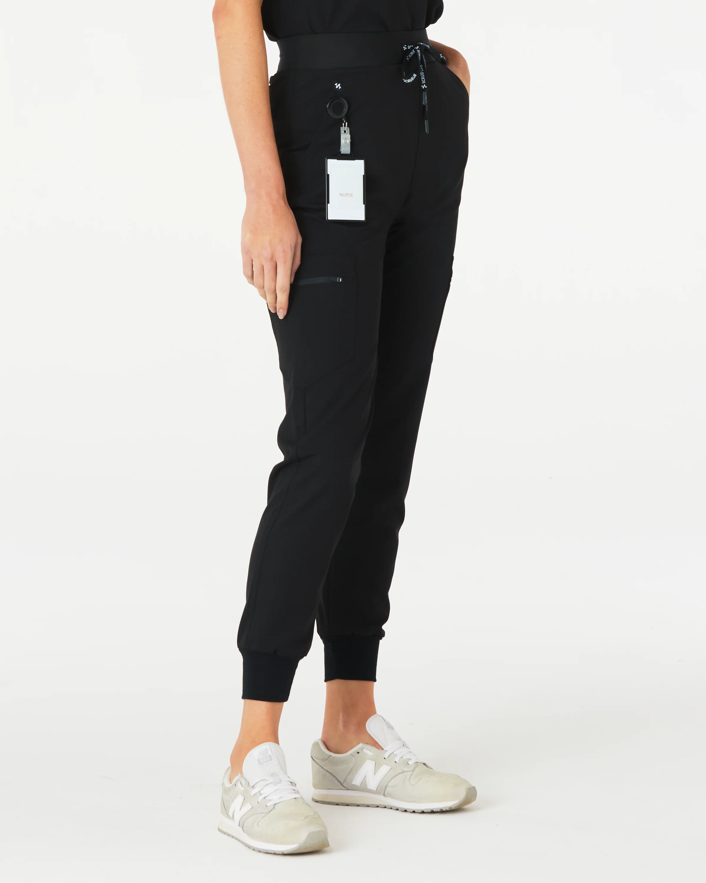 LUCY High Waisted Jogger Scrub Pants - Black | SLTECH™ - Image 5
