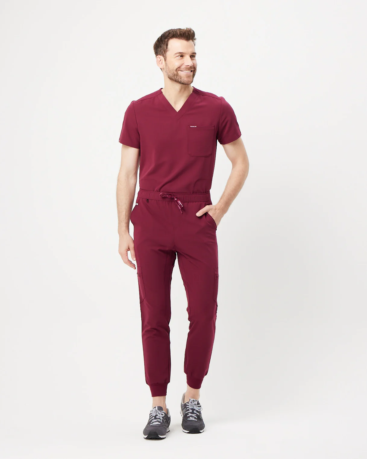 HOWARD Jogger Scrub Pants - Maroon | SLTECH™ - Image 2