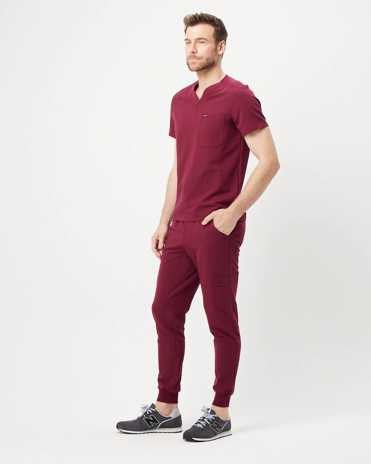 HOWARD Jogger Scrub Pants - Maroon | SLTECH™ - Image 4