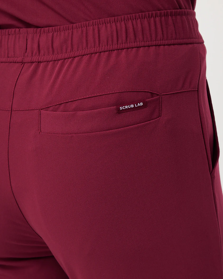 HOWARD Jogger Scrub Pants - Maroon | SLTECH™ - Image 8