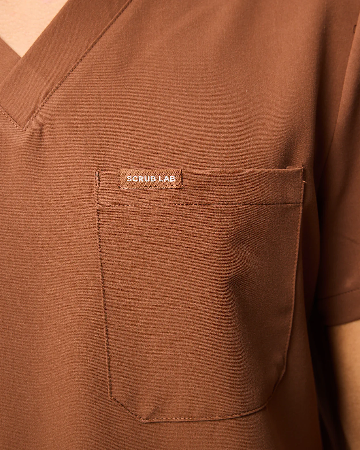 IAN Three Pocket Scrub Top - Pecan Brown | SLTECH™ - Image 4