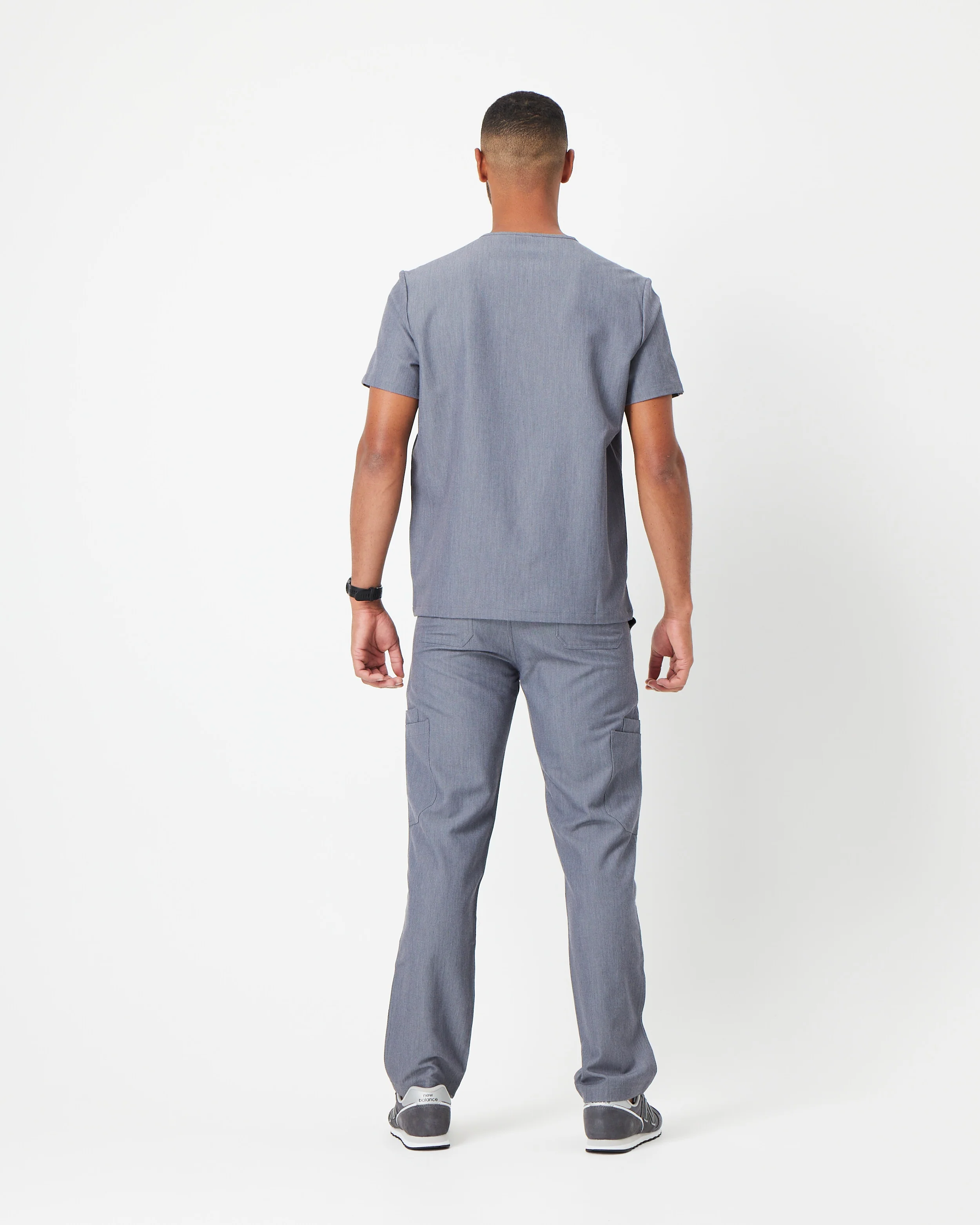 IAN Three Pocket Scrub Top - Steel Grey | SLTECH™ - Image 3