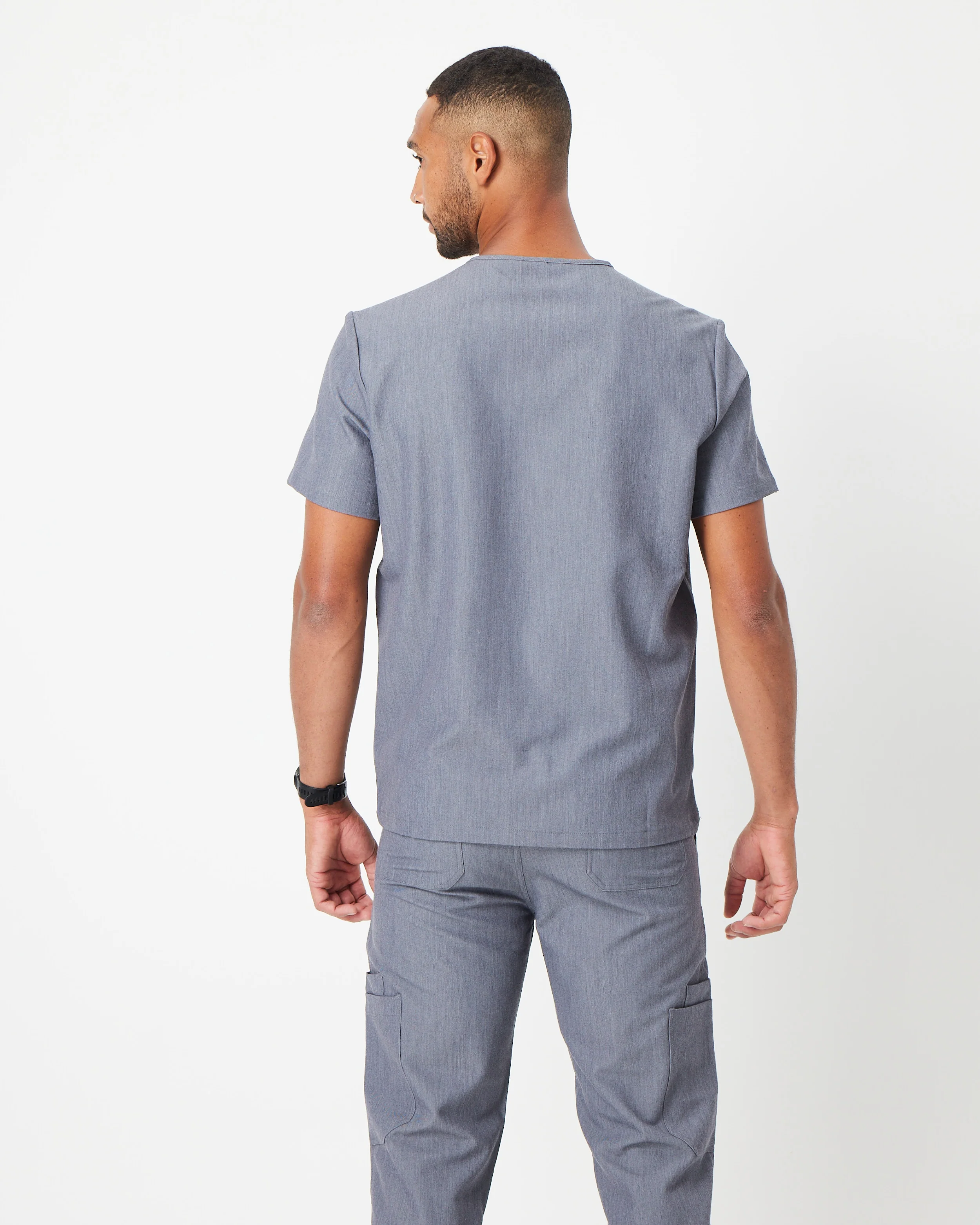 IAN Three Pocket Scrub Top - Steel Grey | SLTECH™ - Image 5