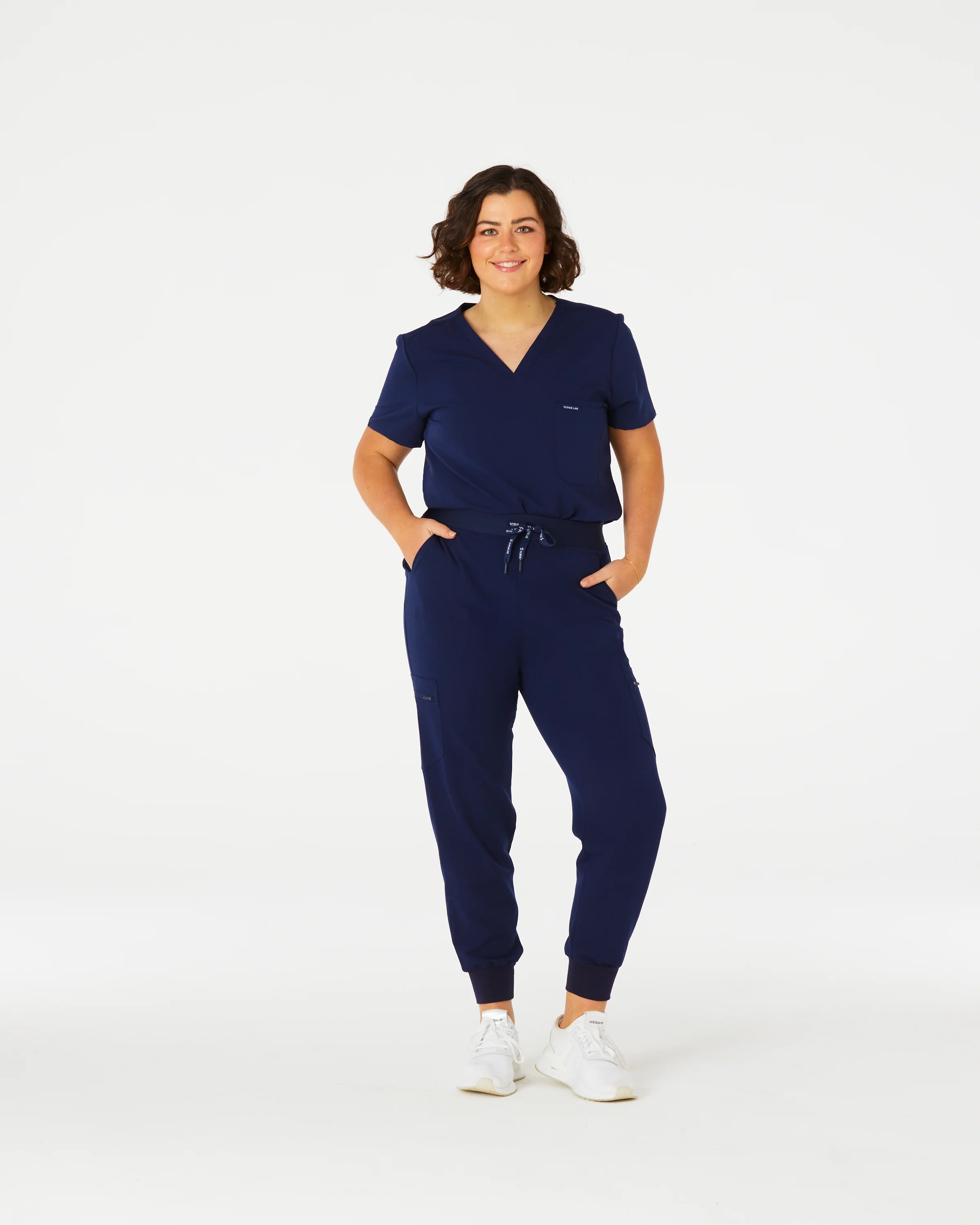 LUCY High Waisted Jogger Scrub Pants - Navy | SLTECH™ - Image 3