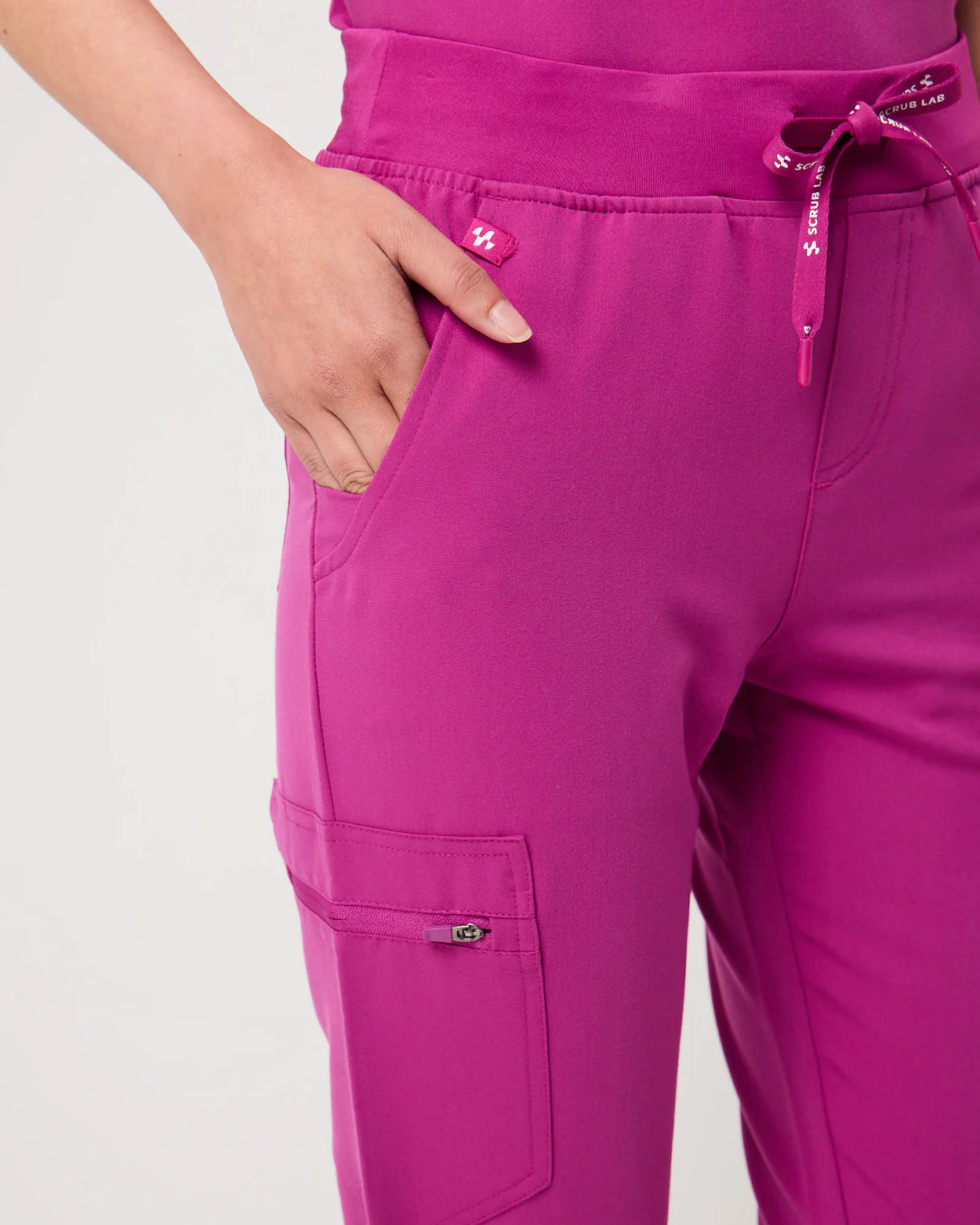 LUCY Jogger Scrub Pants - Fuchsia | SLTECH™ - CLEARANCE - Image 8