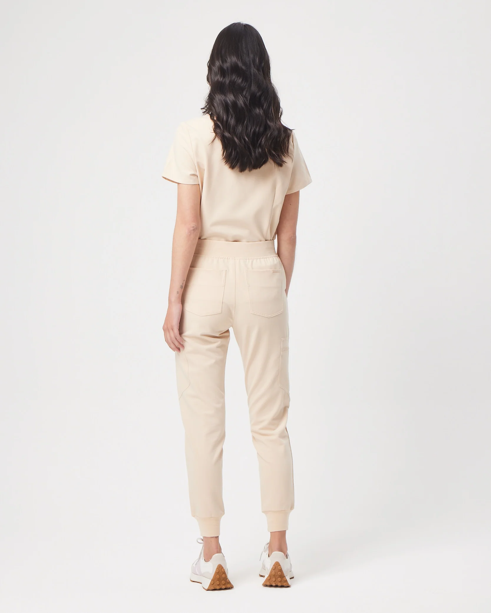 LUCY Jogger Scrub Pants - Soft Beige | SLTECH™ - Image 4